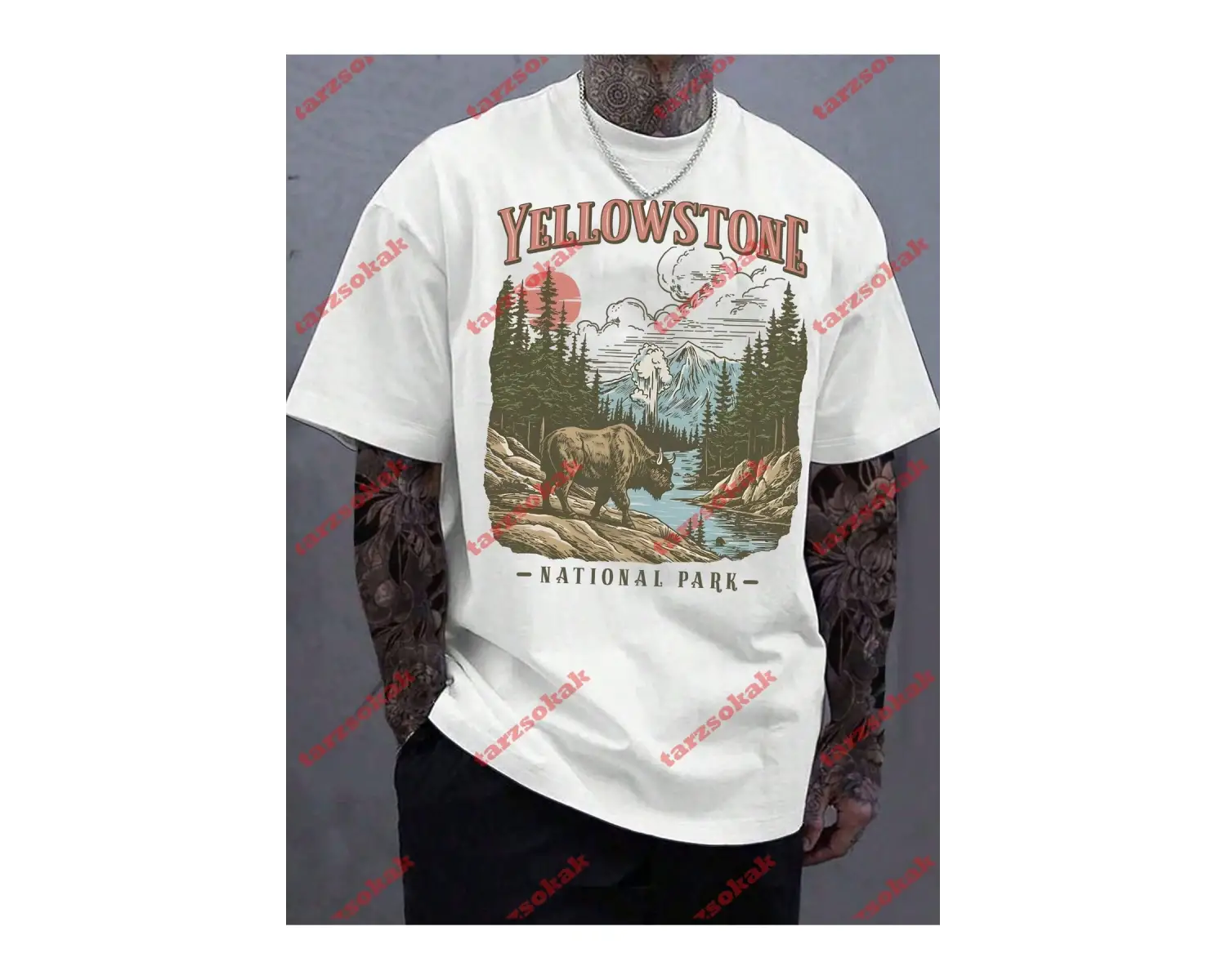 Model 3791 Erkek Yazlık Yuvarlak Yaka Kısa Kollu Günlük Tişört, Yaz