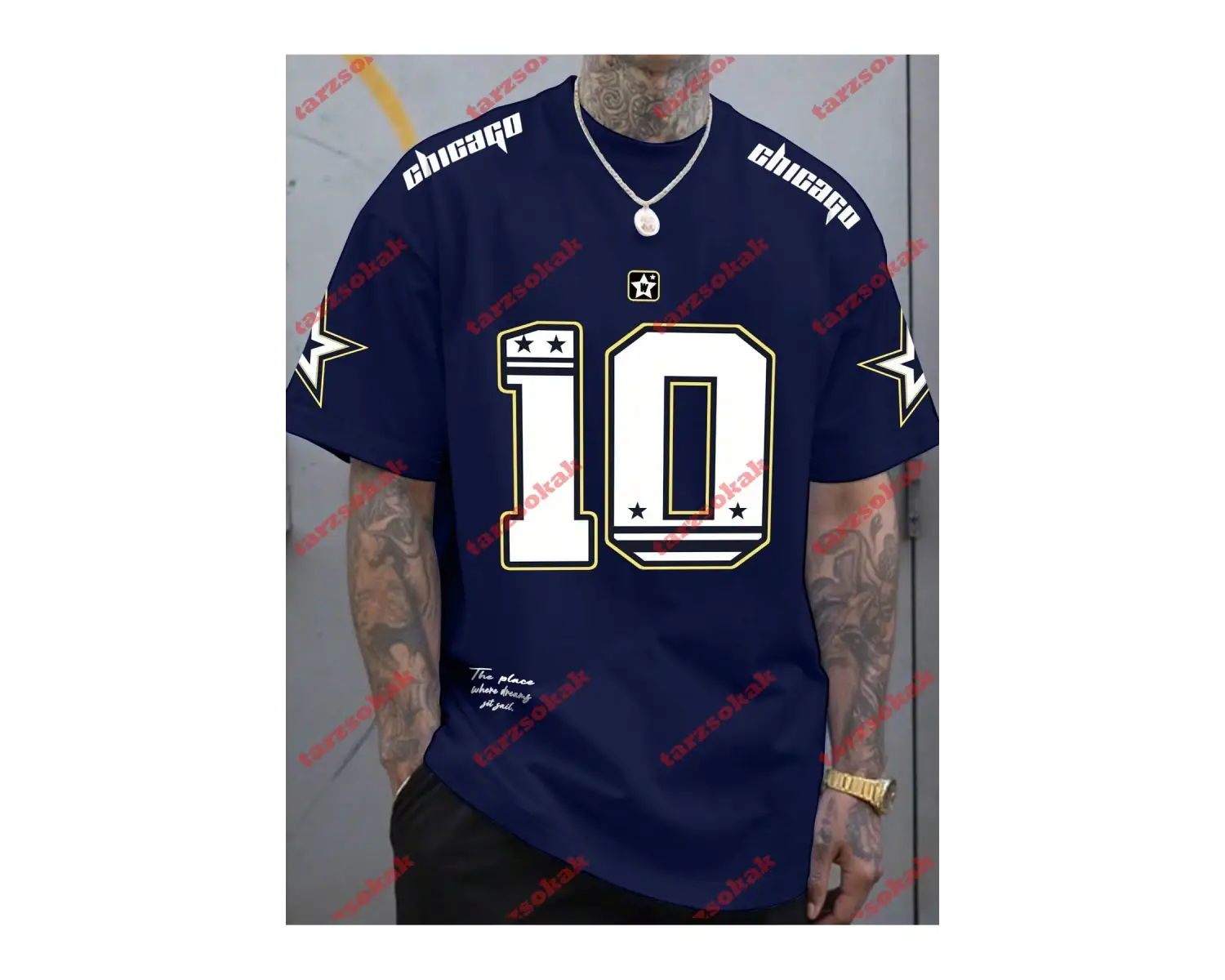 Model 3807 Erkek Yazlık Yuvarlak Yaka Kısa Kollu Günlük Tişört, Yaz