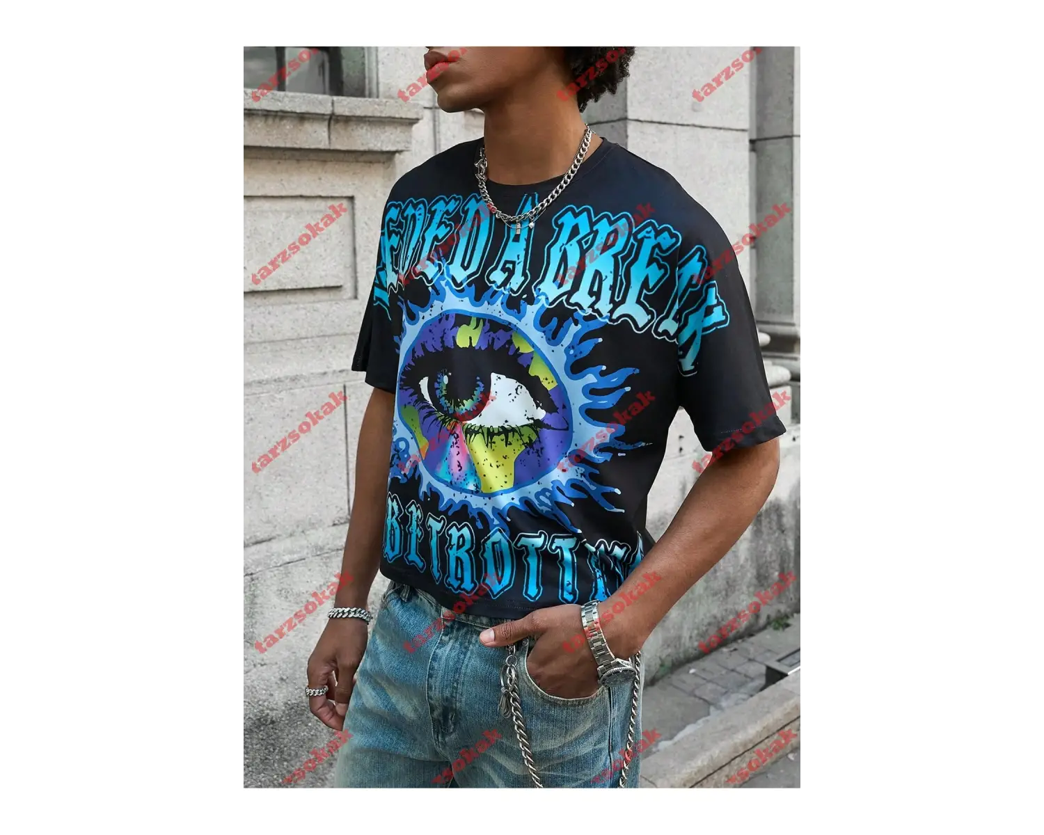 Model 3811 Erkek Yazlık Yuvarlak Yaka Kısa Kollu Günlük Tişört, Yaz