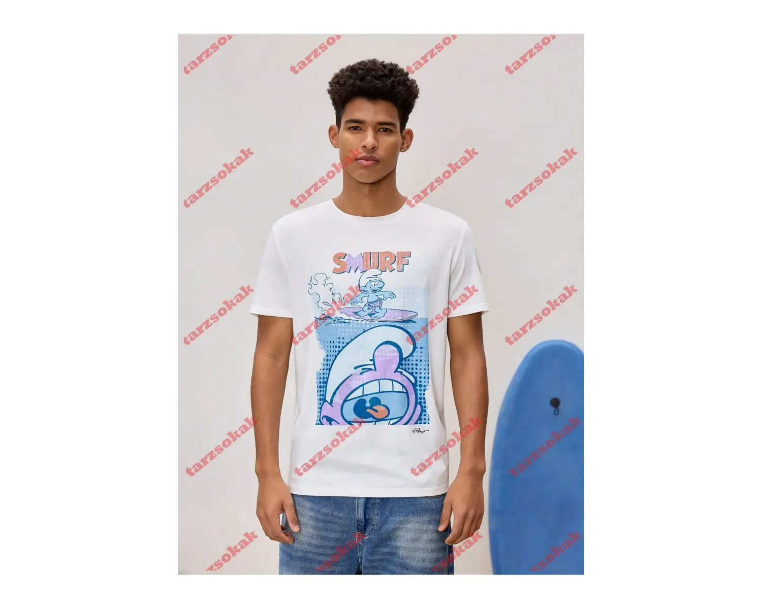 Model 3828 Erkek Yazlık Yuvarlak Yaka Kısa Kollu Günlük Tişört, Yaz