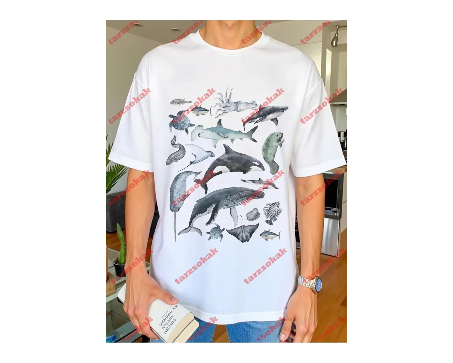 Model 3833 Erkek Yazlık Yuvarlak Yaka Kısa Kollu Günlük Tişört, Yaz