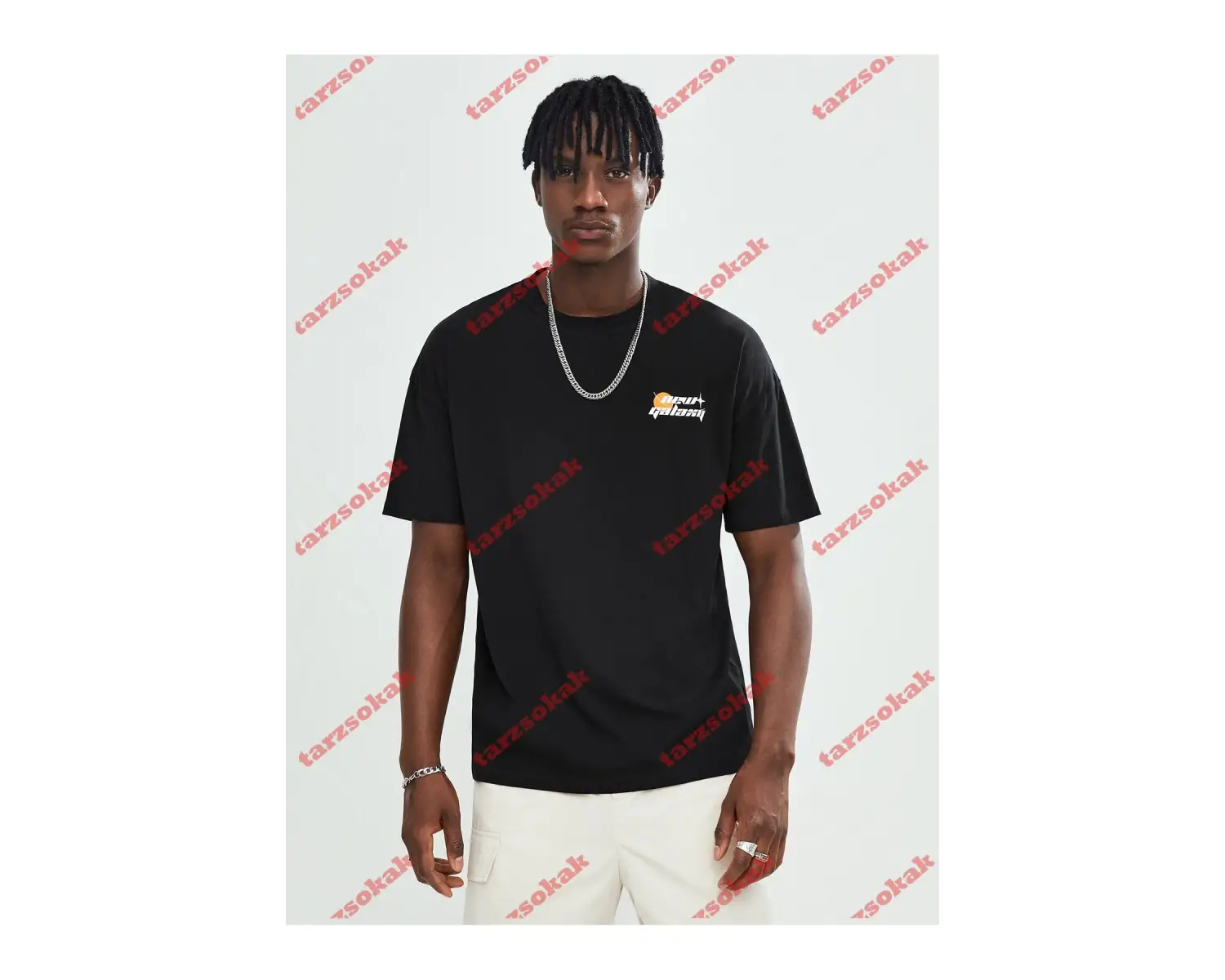 Model 3849 Erkek Yazlık Yuvarlak Yaka Kısa Kollu Günlük Tişört, Yaz