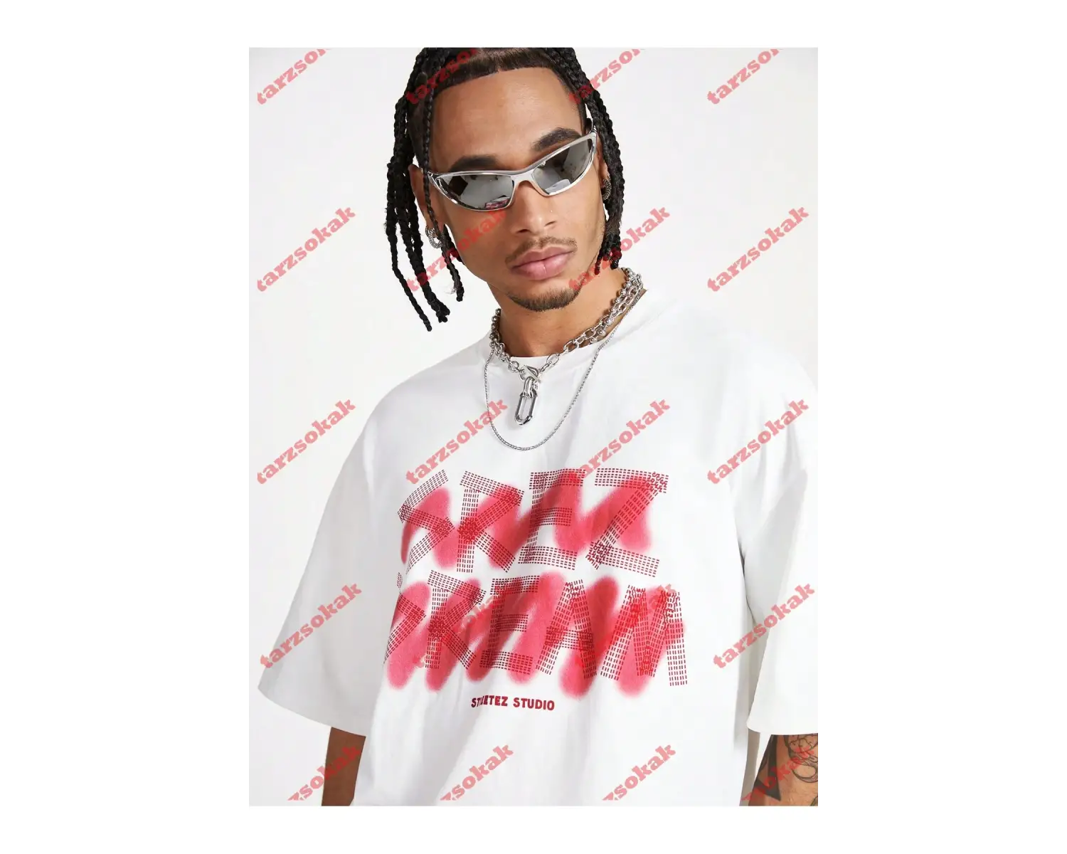 Model 3856 Erkek Yazlık Yuvarlak Yaka Kısa Kollu Günlük Tişört, Yaz