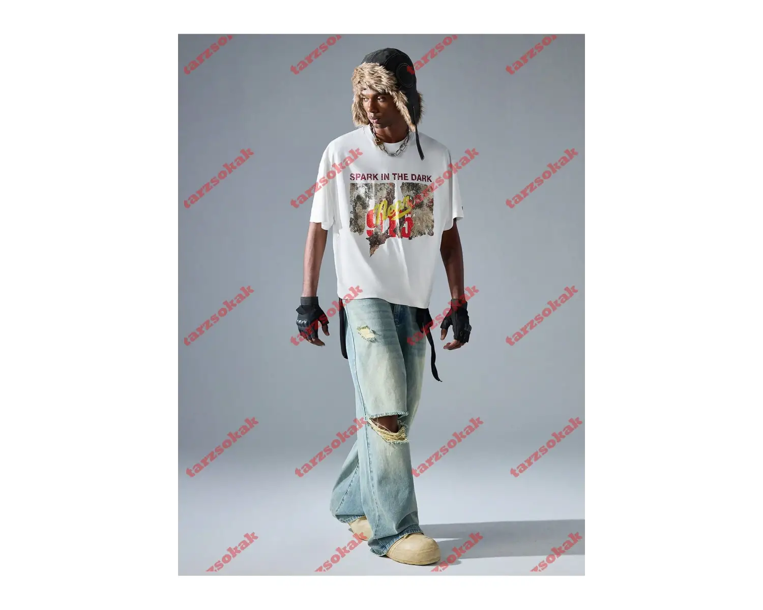 Model 3868 Erkek Yazlık Yuvarlak Yaka Kısa Kollu Günlük Tişört, Yaz