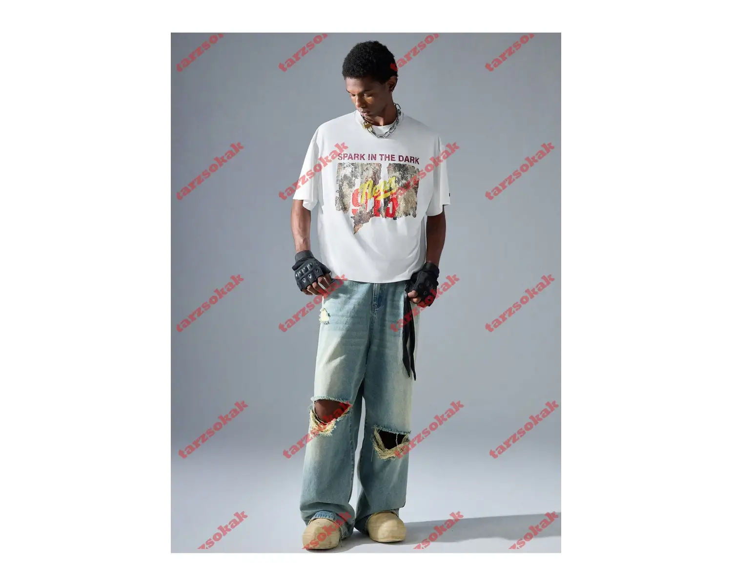 Model 3868 Erkek Yazlık Yuvarlak Yaka Kısa Kollu Günlük Tişört, Yaz