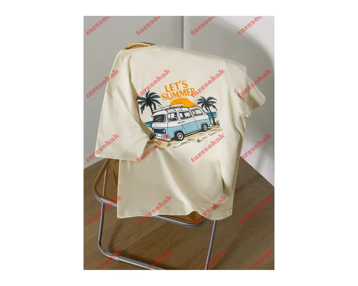 Model 3876 Erkek Yazlık Yuvarlak Yaka Kısa Kollu Günlük Tişört, Yaz