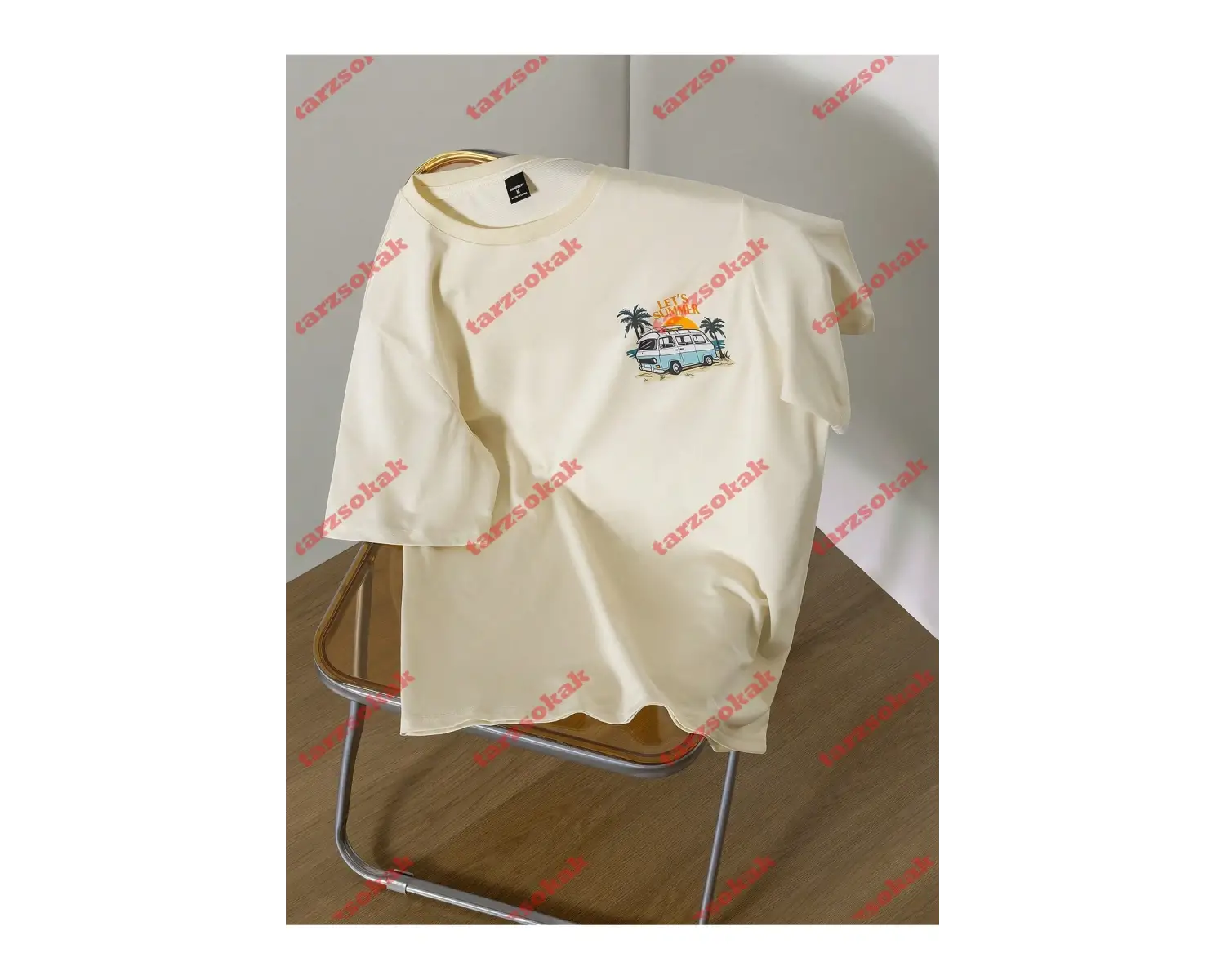 Model 3876 Erkek Yazlık Yuvarlak Yaka Kısa Kollu Günlük Tişört, Yaz