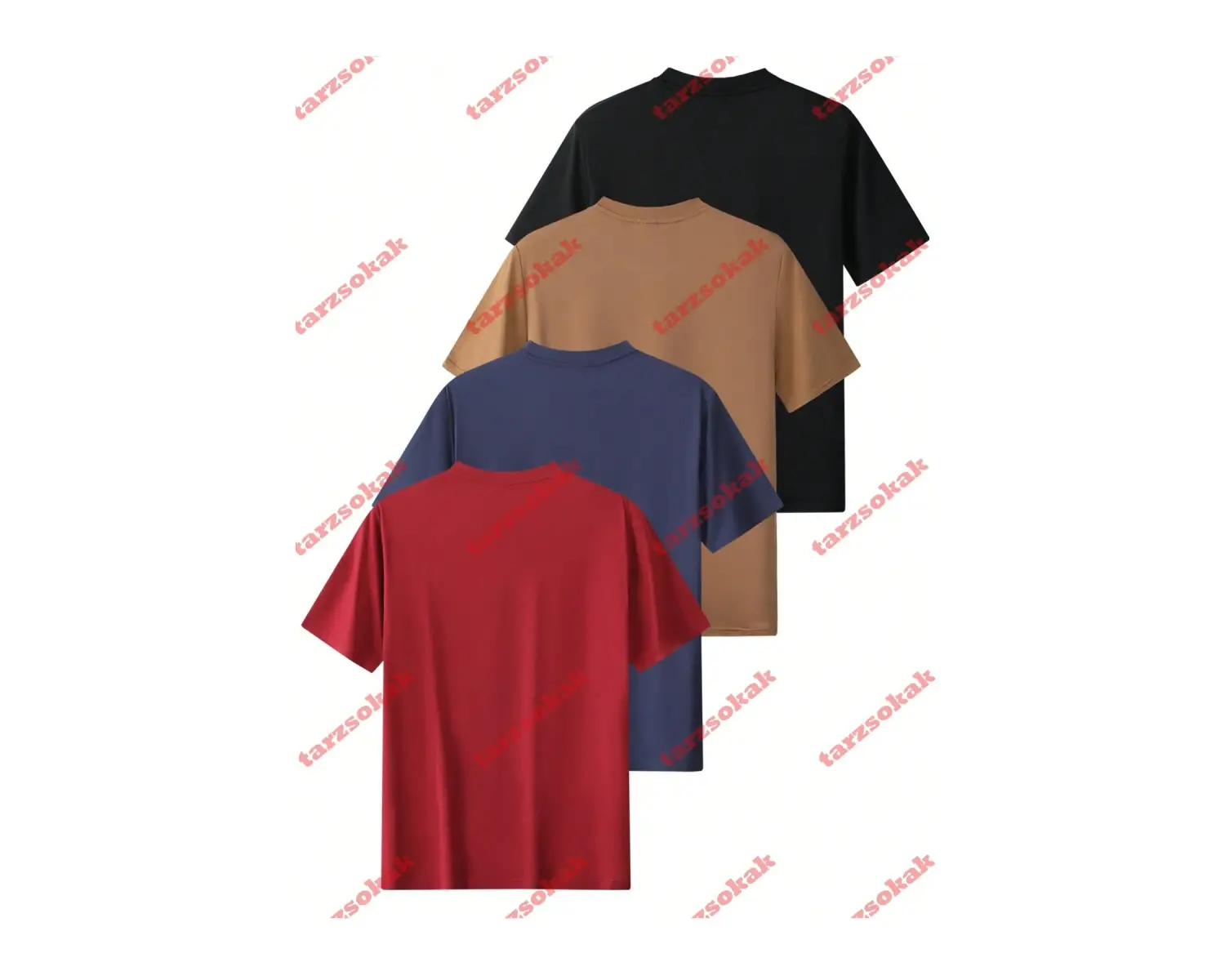 Model 3878 Erkek Yazlık Yuvarlak Yaka Kısa Kollu Günlük Tişört, Yaz