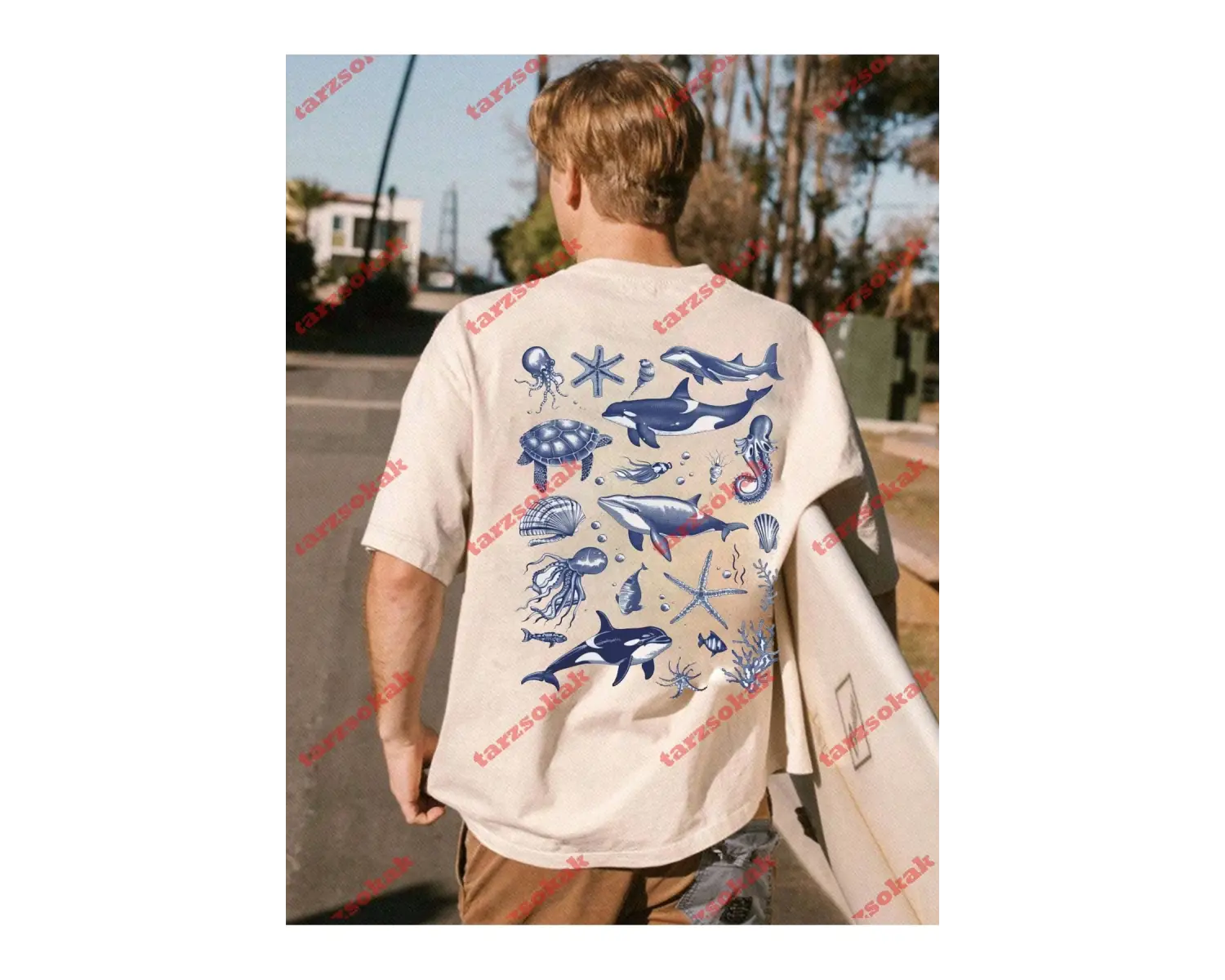 Model 3899 Erkek Yazlık Yuvarlak Yaka Kısa Kollu Günlük Tişört, Yaz