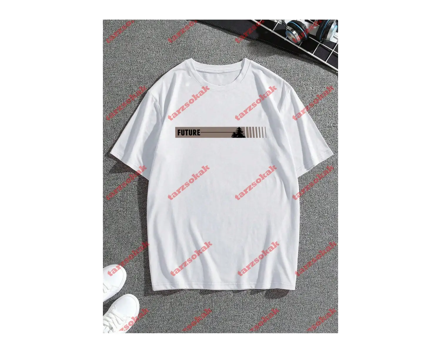 Model 3904 Erkek Yazlık Yuvarlak Yaka Kısa Kollu Günlük Tişört, Yaz