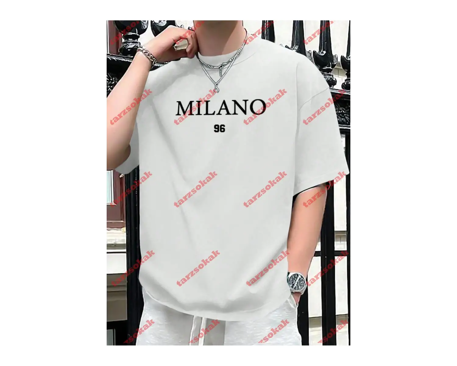 Model 3908 Erkek Yazlık Yuvarlak Yaka Kısa Kollu Günlük Tişört, Yaz