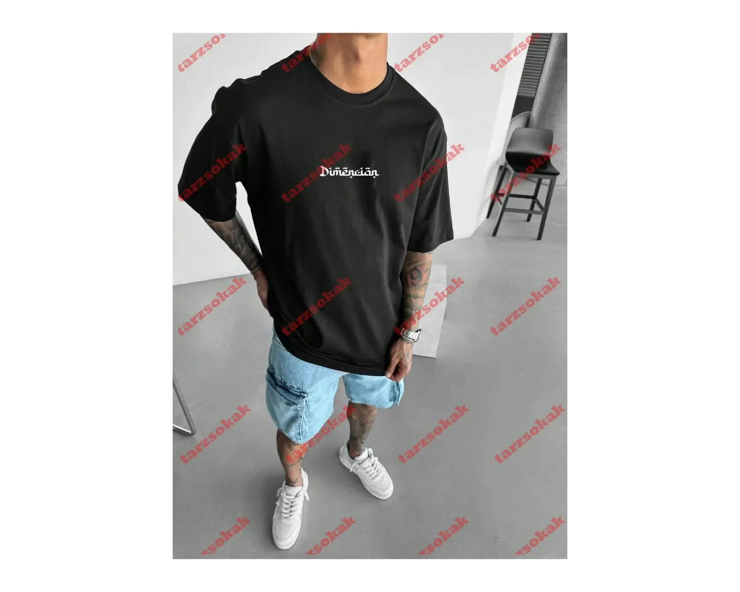 Model 3910 Erkek Yazlık Yuvarlak Yaka Kısa Kollu Günlük Tişört, Yaz