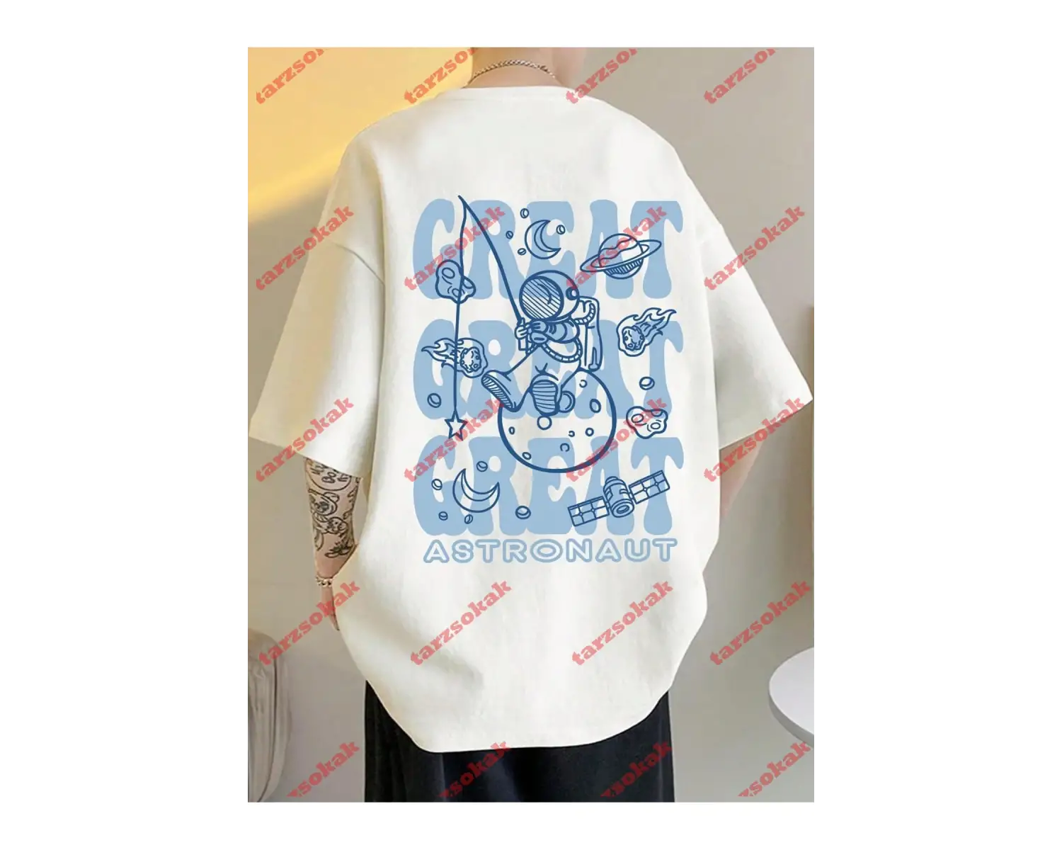 Model 3916 Erkek Yazlık Yuvarlak Yaka Kısa Kollu Günlük Tişört, Yaz