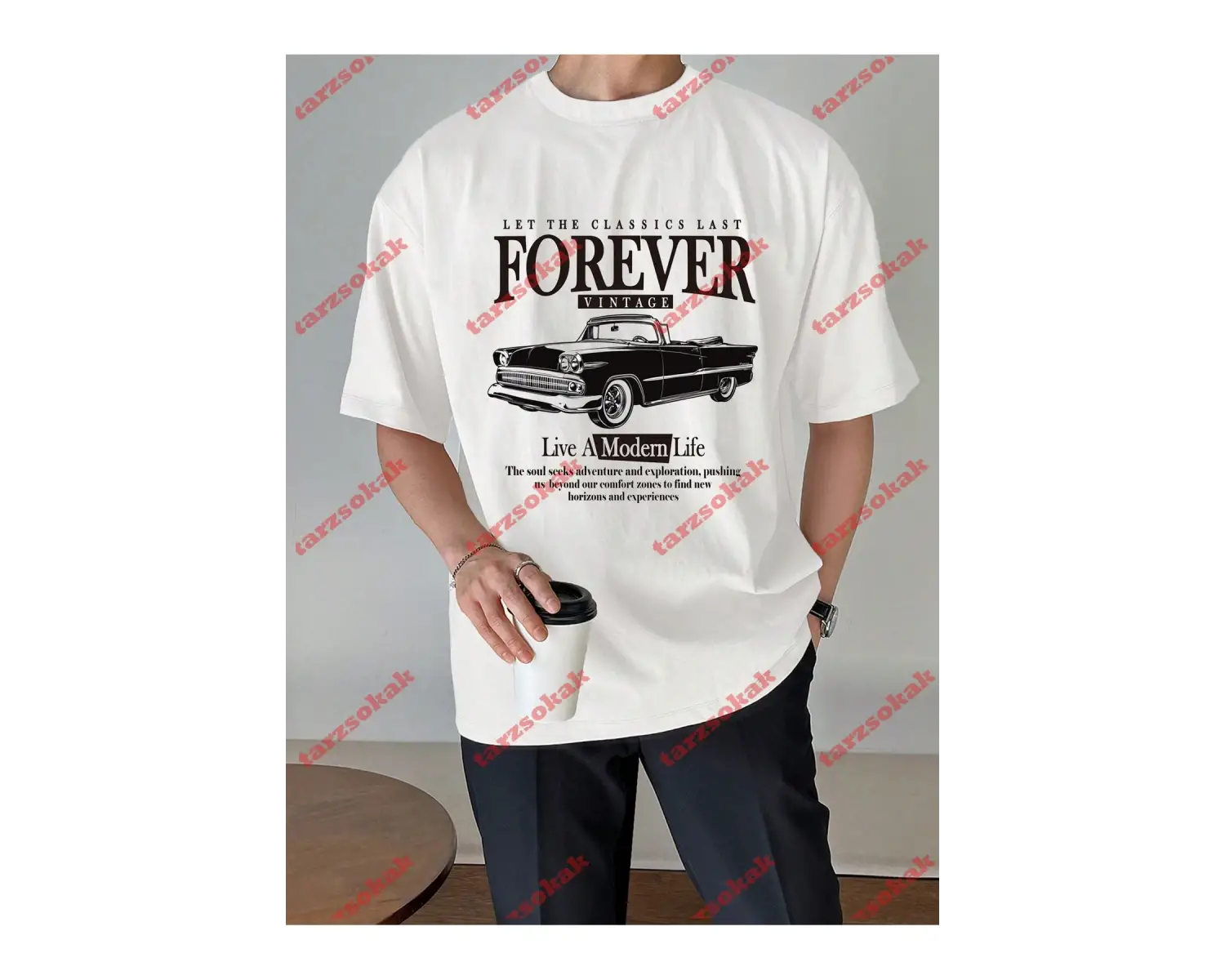 Model 3918 Erkek Yazlık Yuvarlak Yaka Kısa Kollu Günlük Tişört, Yaz