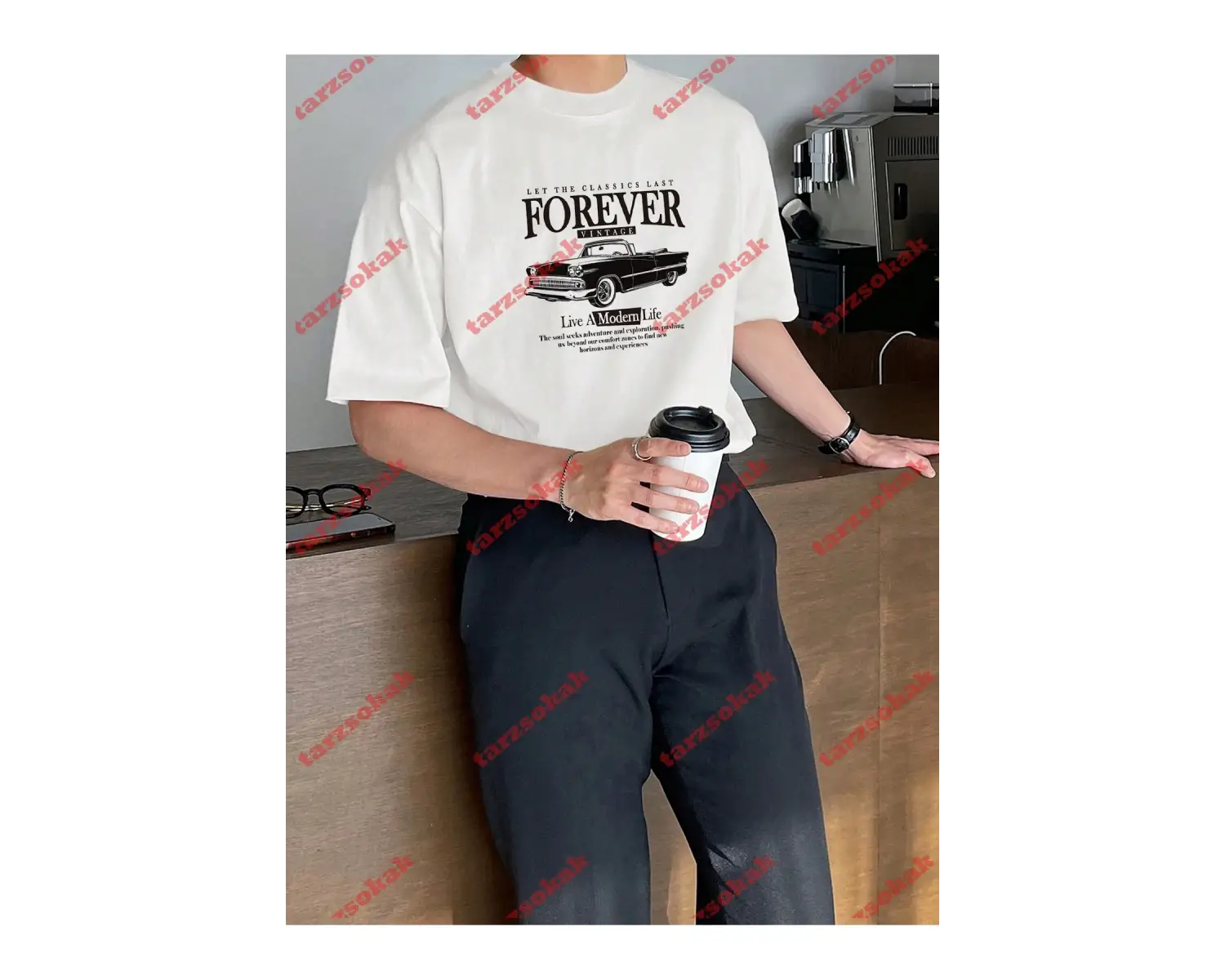 Model 3918 Erkek Yazlık Yuvarlak Yaka Kısa Kollu Günlük Tişört, Yaz