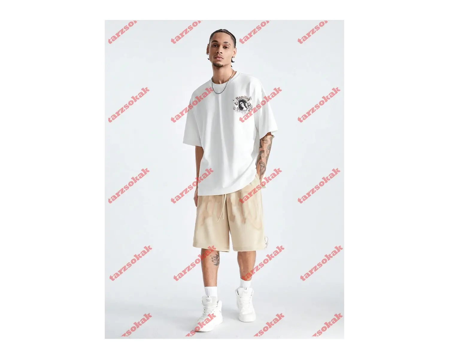 Model 3930 Erkek Yazlık Yuvarlak Yaka Kısa Kollu Günlük Tişört, Yaz