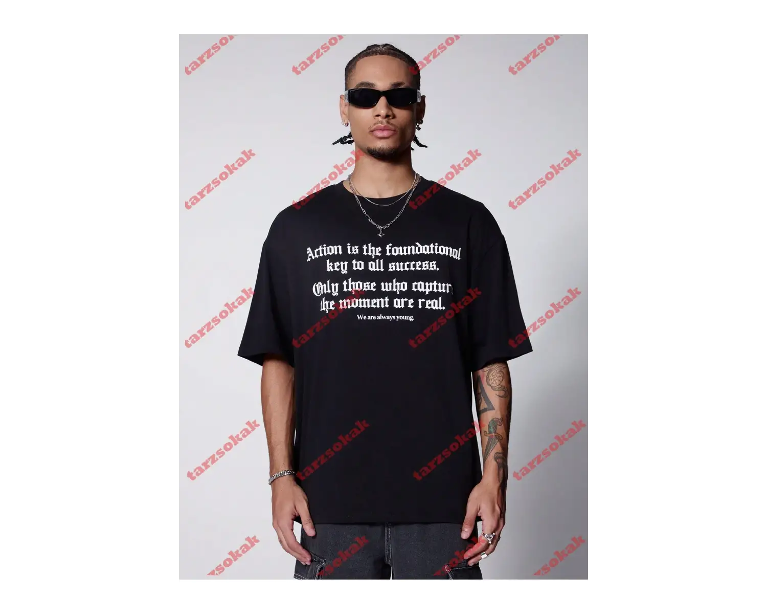 Model 3935 Erkek Yazlık Yuvarlak Yaka Kısa Kollu Günlük Tişört, Yaz