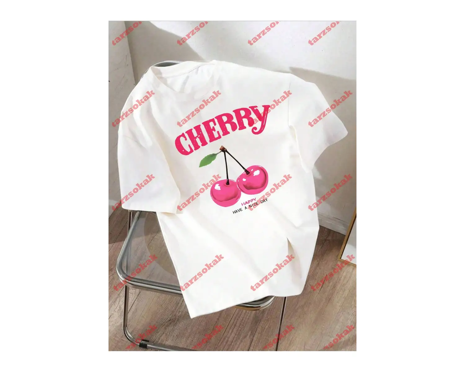 Model 3940 Erkek Yazlık Yuvarlak Yaka Kısa Kollu Günlük Tişört, Yaz