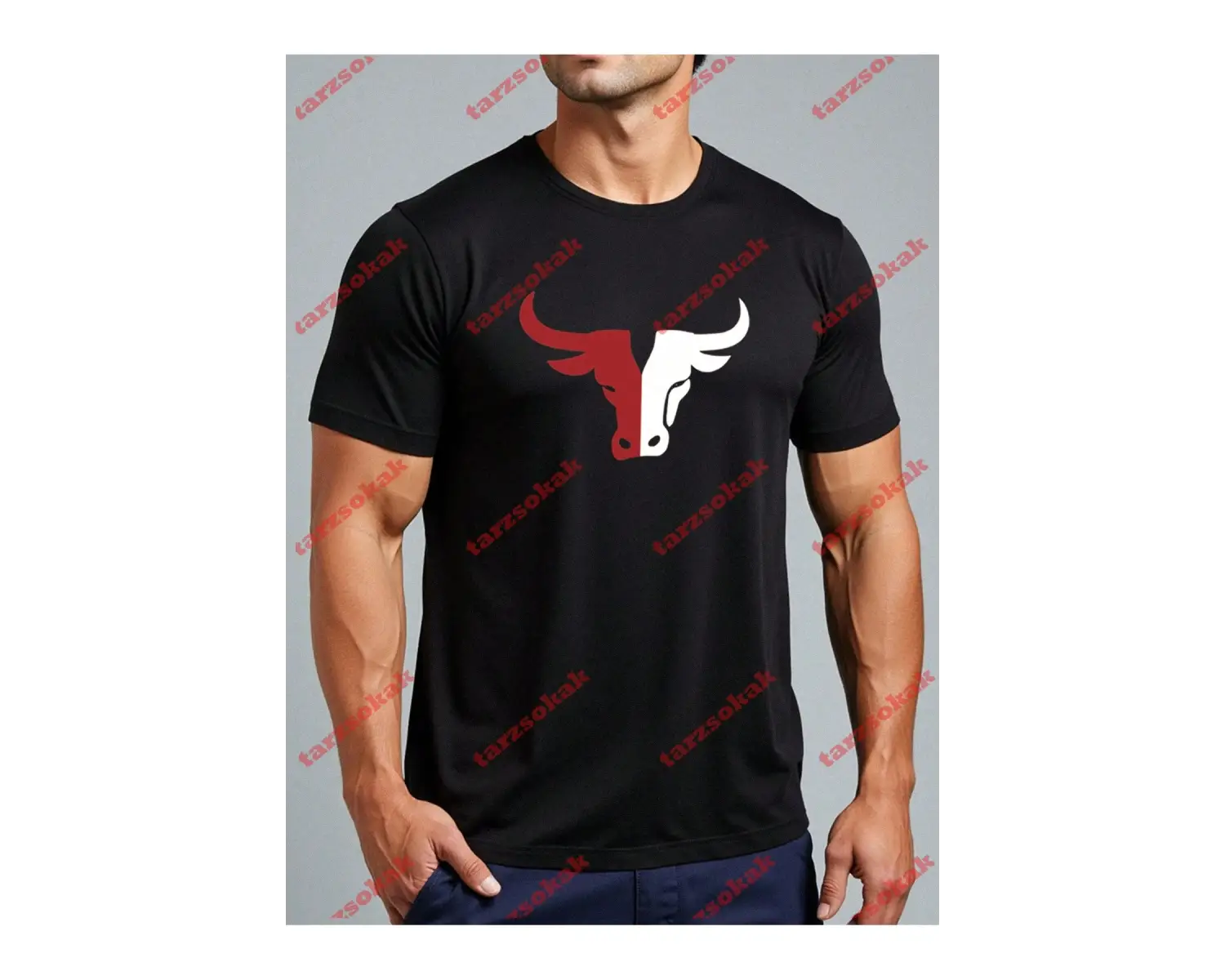 Model 3942 Erkek Yazlık Yuvarlak Yaka Kısa Kollu Günlük Tişört, Yaz