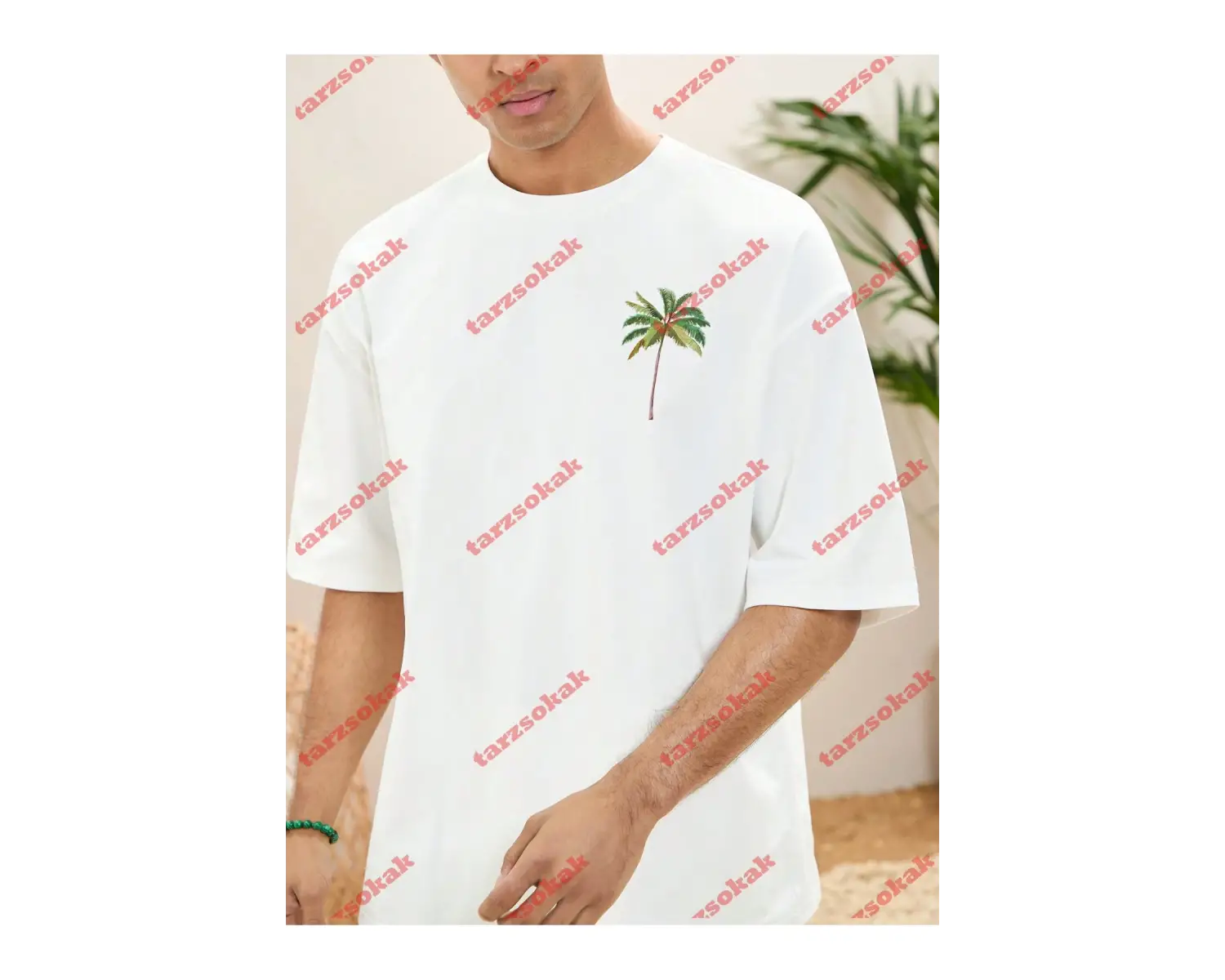 Model 3957 Erkek Yazlık Yuvarlak Yaka Kısa Kollu Günlük Tişört, Yaz