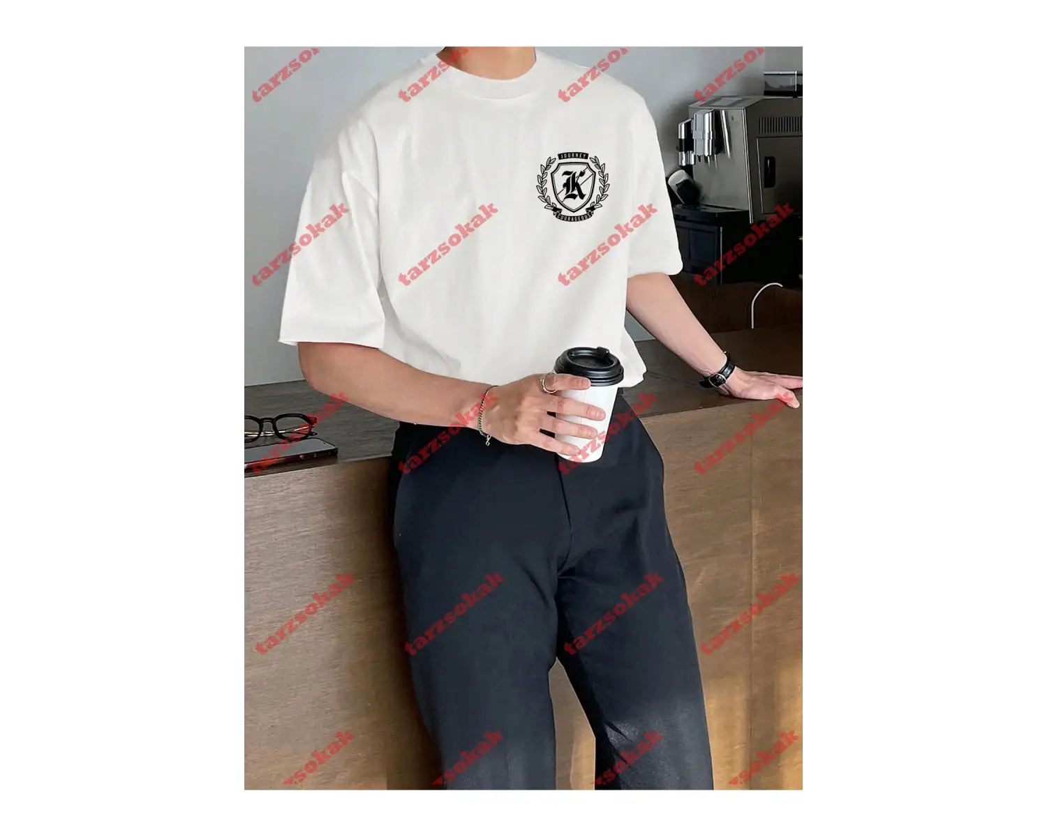 Model 3963 Erkek Yazlık Yuvarlak Yaka Kısa Kollu Günlük Tişört, Yaz