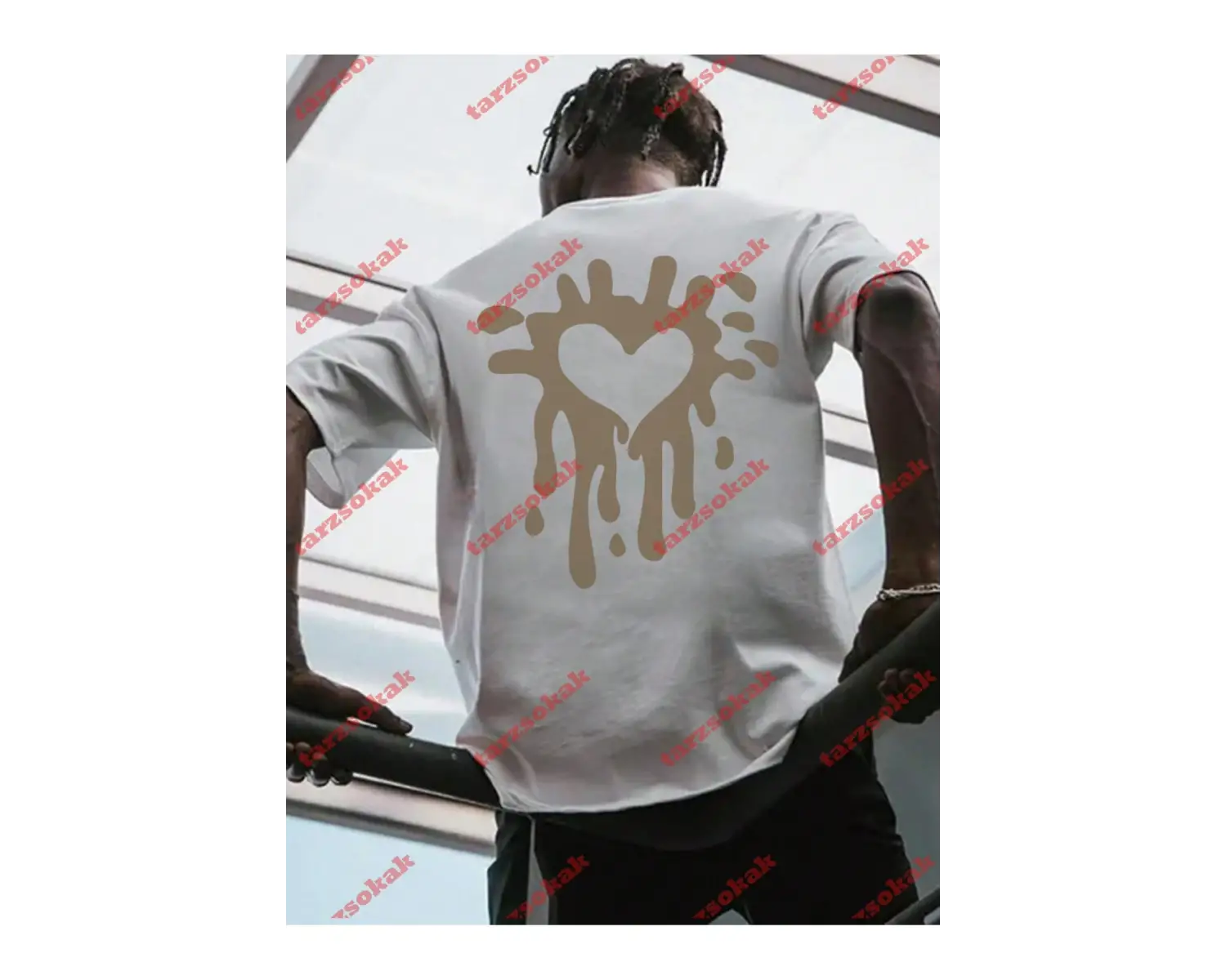 Model 3965 Erkek Yazlık Yuvarlak Yaka Kısa Kollu Günlük Tişört, Yaz