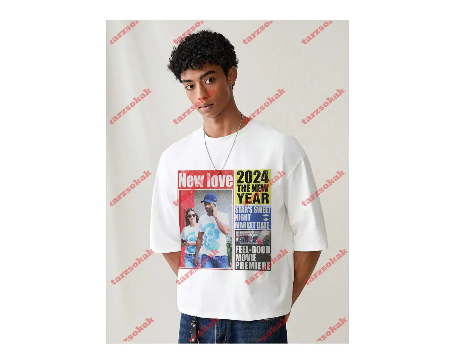 Model 3971 Erkek Yazlık Yuvarlak Yaka Kısa Kollu Günlük Tişört, Yaz