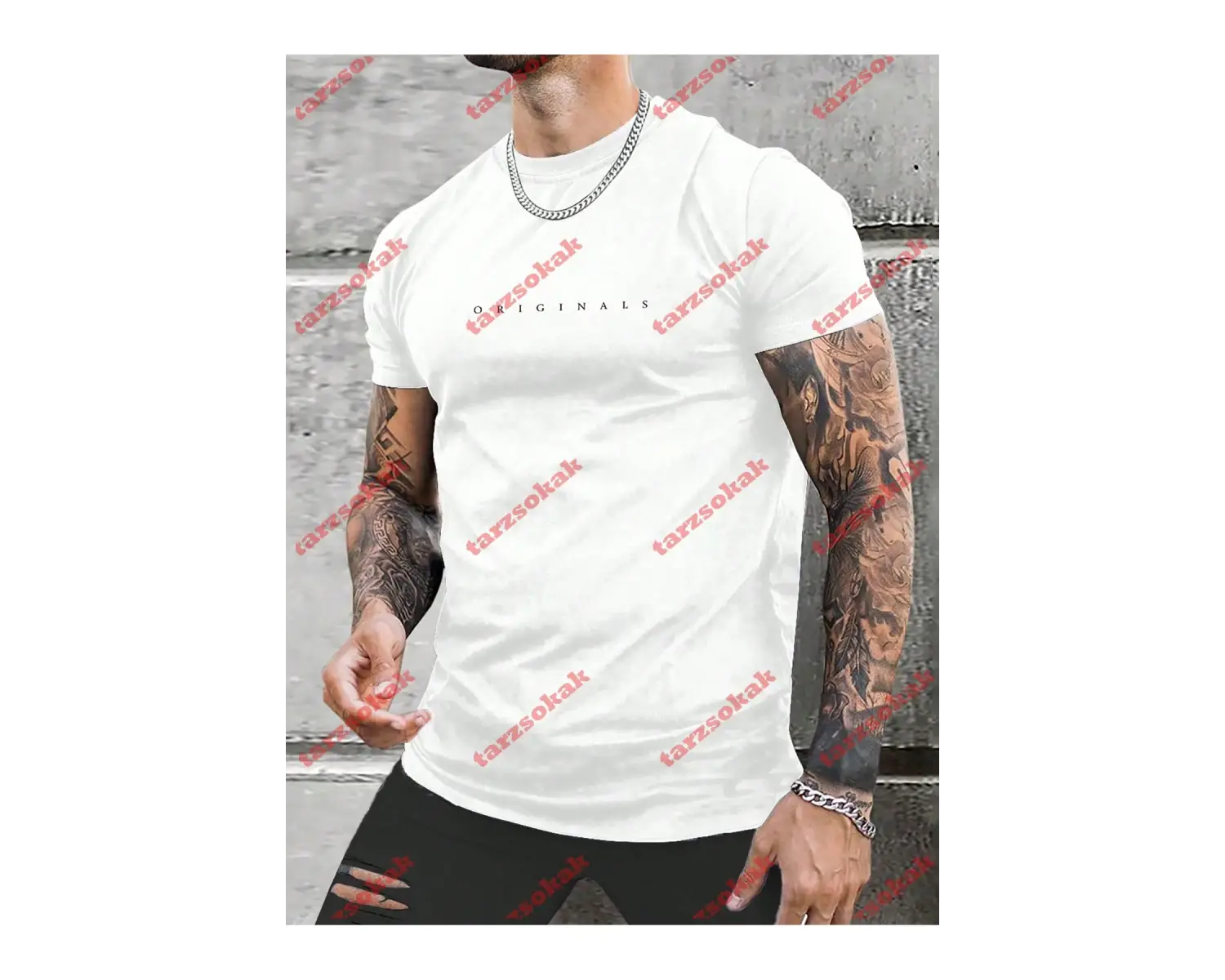 Model 3972 Erkek Yazlık Yuvarlak Yaka Kısa Kollu Günlük Tişört, Yaz