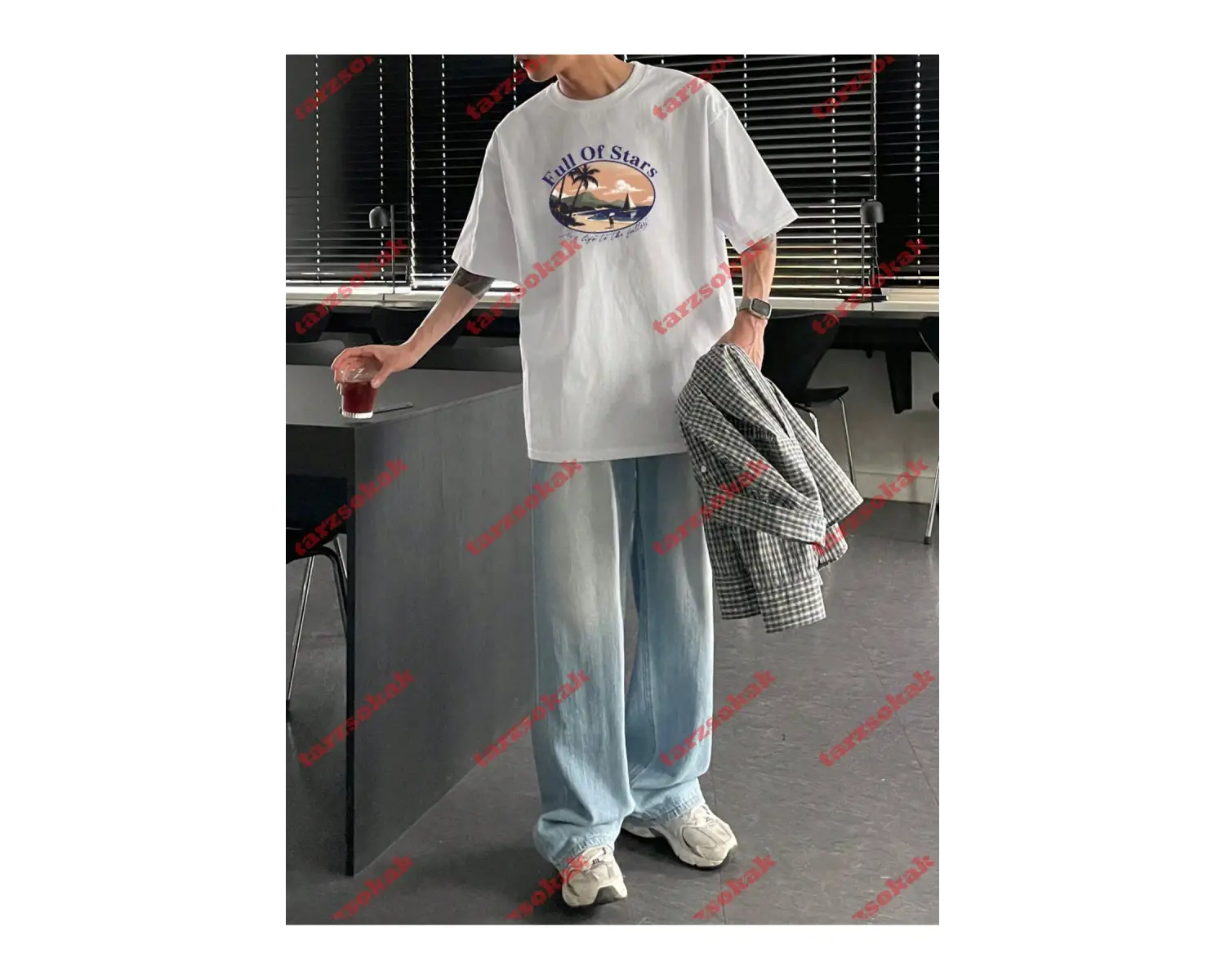 Model 3982 Erkek Yazlık Yuvarlak Yaka Kısa Kollu Günlük Tişört, Yaz