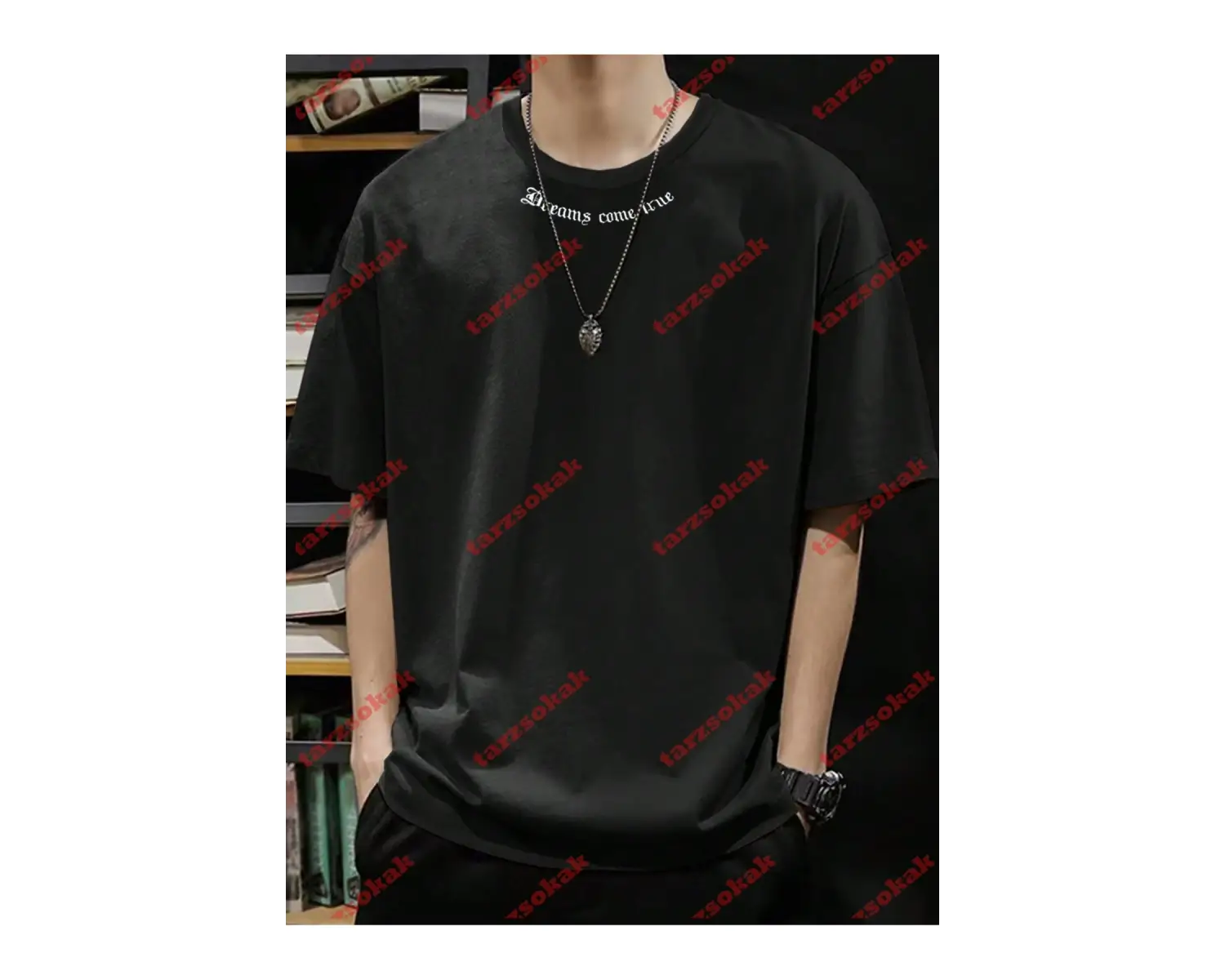 Model 3983 Erkek Yazlık Yuvarlak Yaka Kısa Kollu Günlük Tişört, Yaz