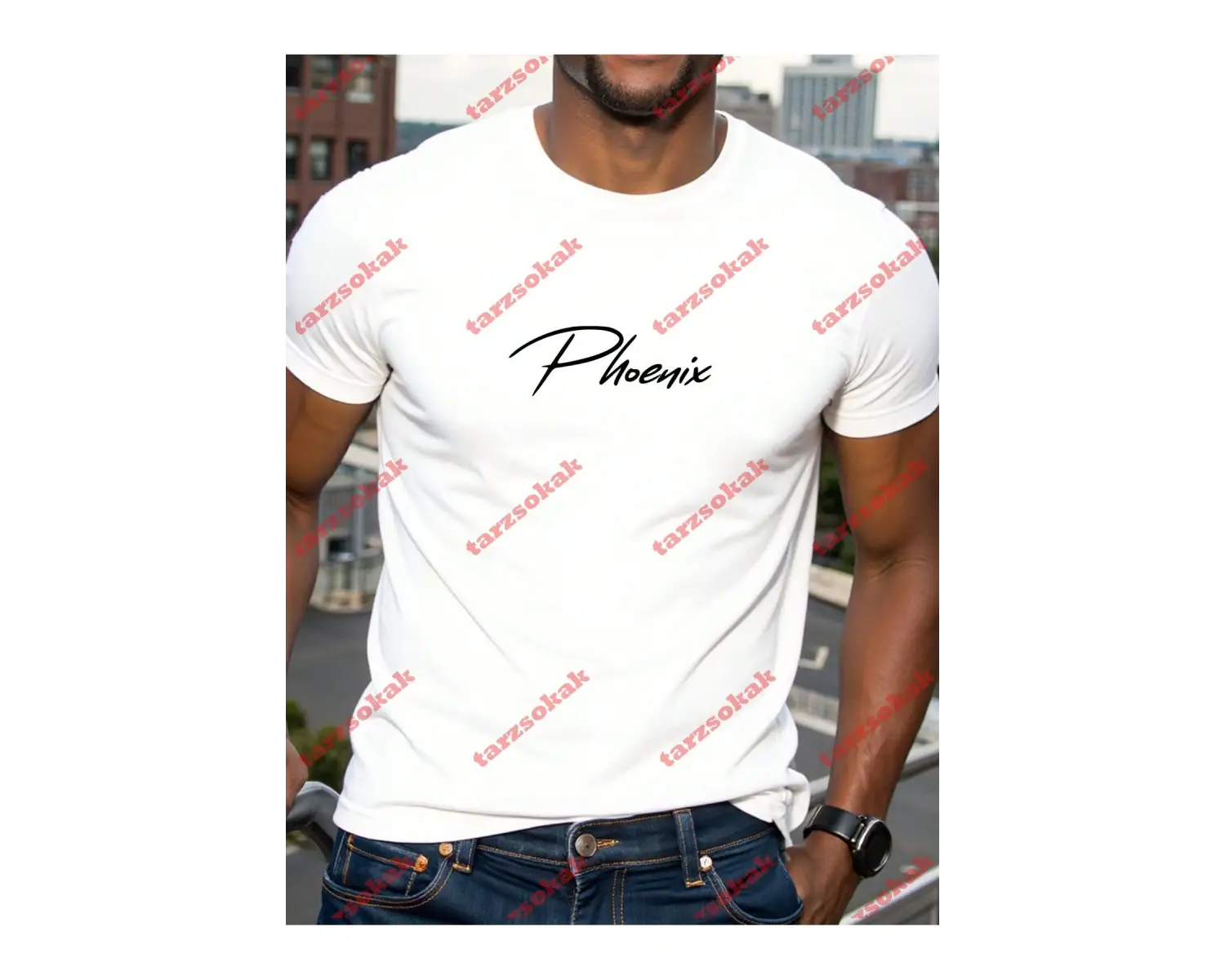 Model 3988 Erkek Yazlık Yuvarlak Yaka Kısa Kollu Günlük Tişört, Yaz