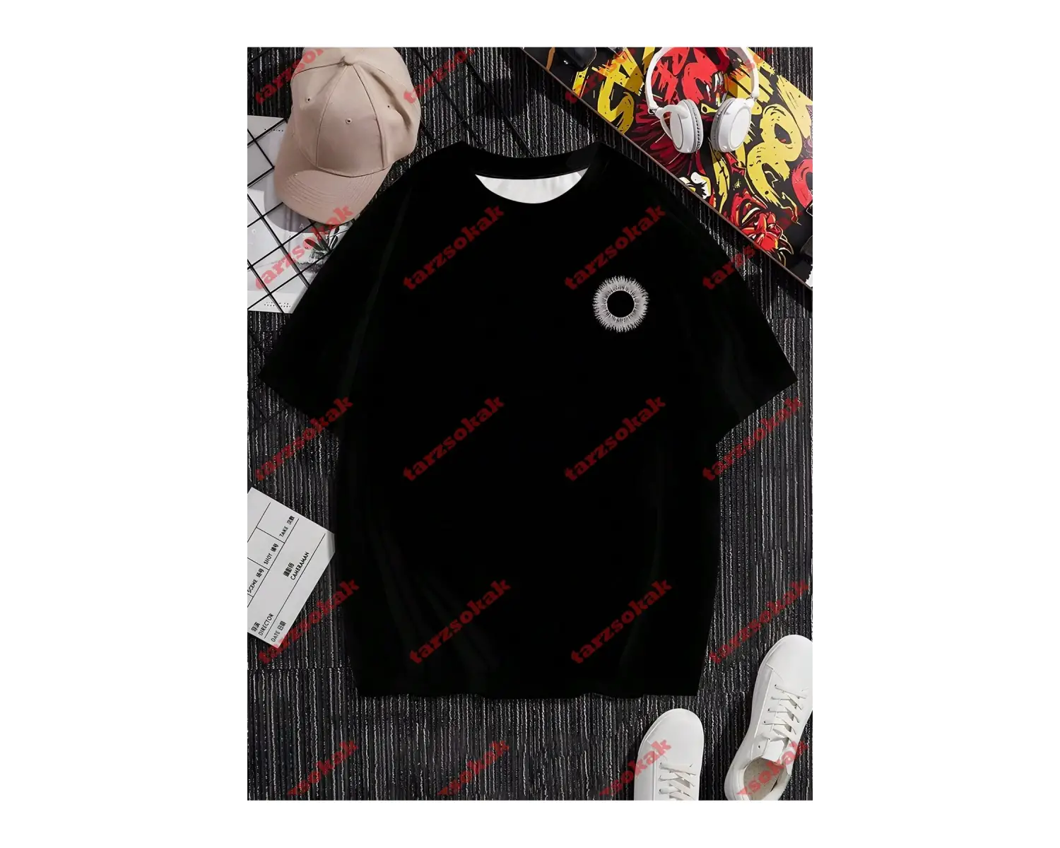 Model 3990 Erkek Yazlık Yuvarlak Yaka Kısa Kollu Günlük Tişört, Yaz