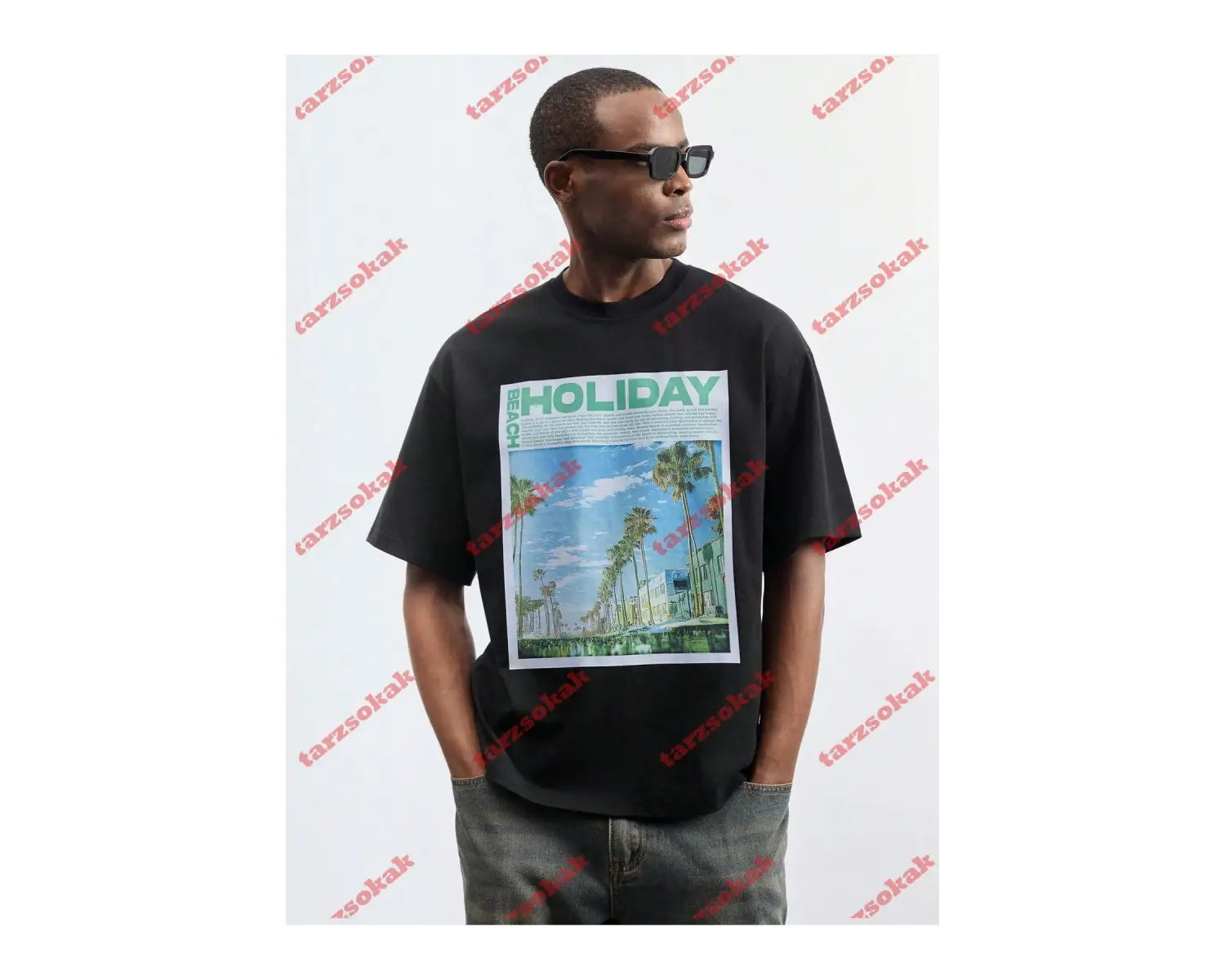 Model 3993 Erkek Yazlık Yuvarlak Yaka Kısa Kollu Günlük Tişört, Yaz