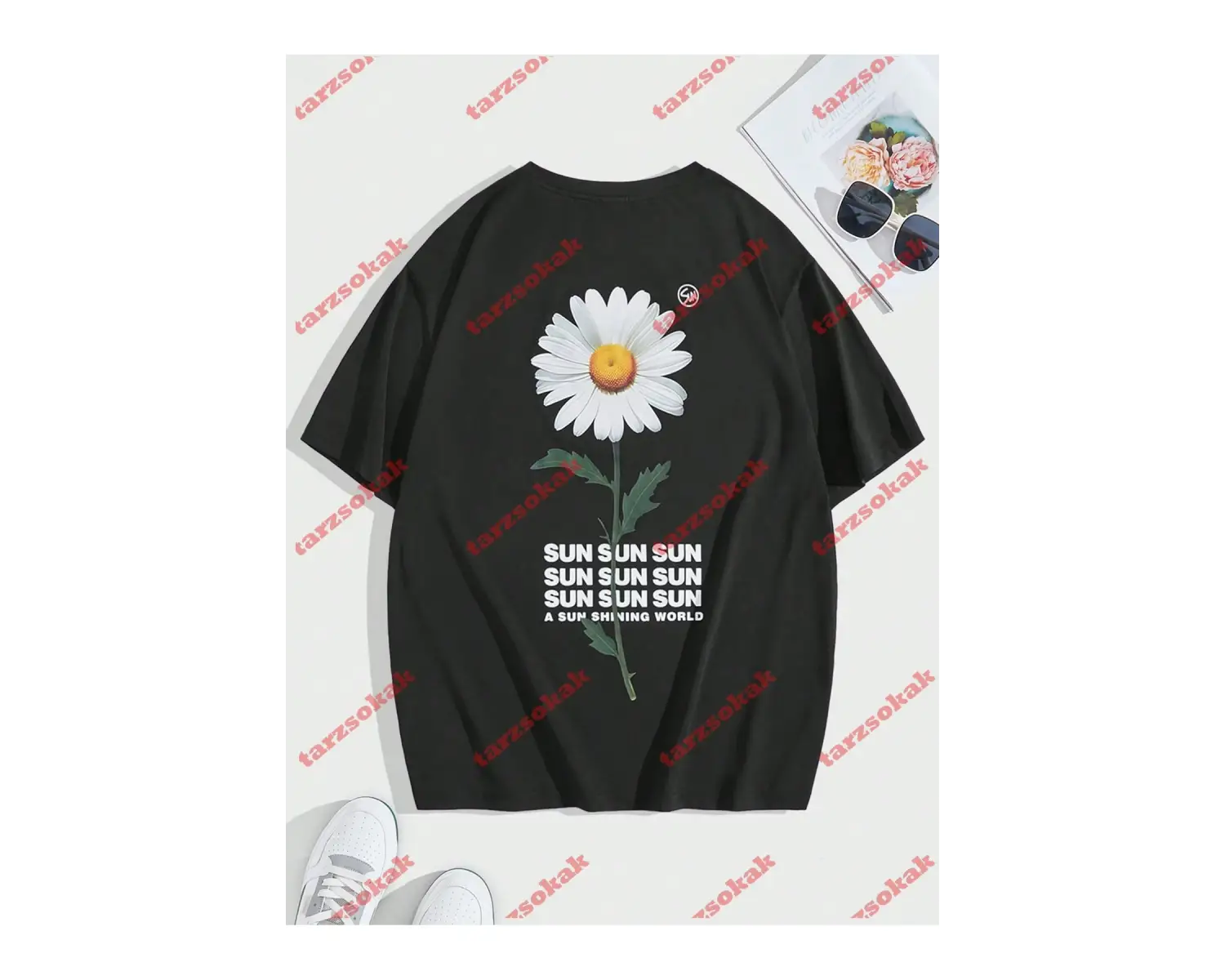 Model 3998 Erkek Yazlık Yuvarlak Yaka Kısa Kollu Günlük Tişört, Yaz