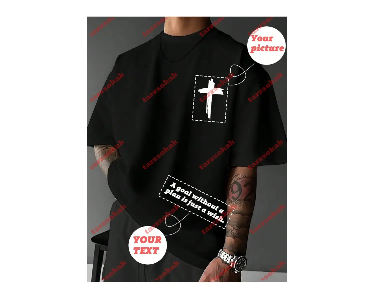 Model 4007 Erkek Yazlık Yuvarlak Yaka Kısa Kollu Günlük Tişört, Yaz