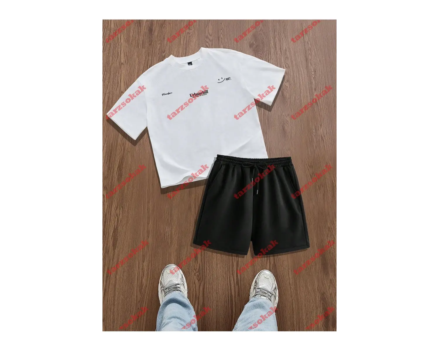 Model 4016 Erkek Yazlık Yuvarlak Yaka Kısa Kollu Günlük Tişört, Yaz