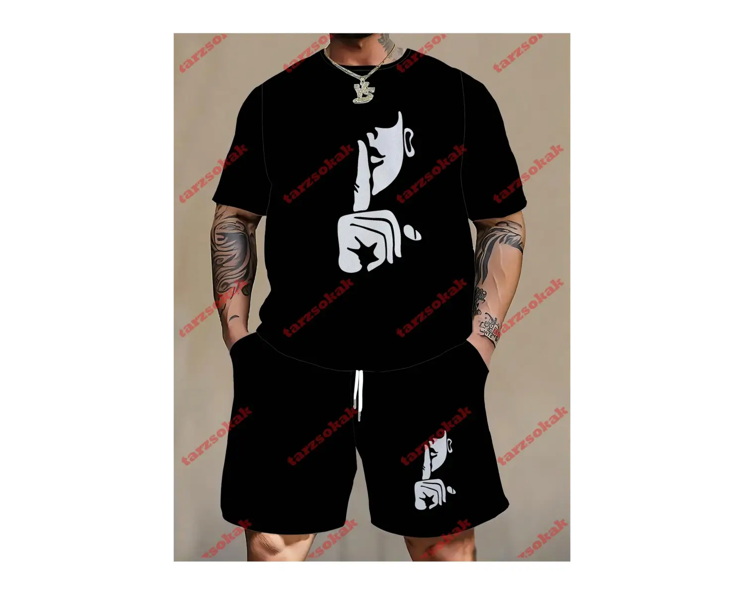 Model 4017 Erkek Yazlık Yuvarlak Yaka Kısa Kollu Günlük Tişört, Yaz