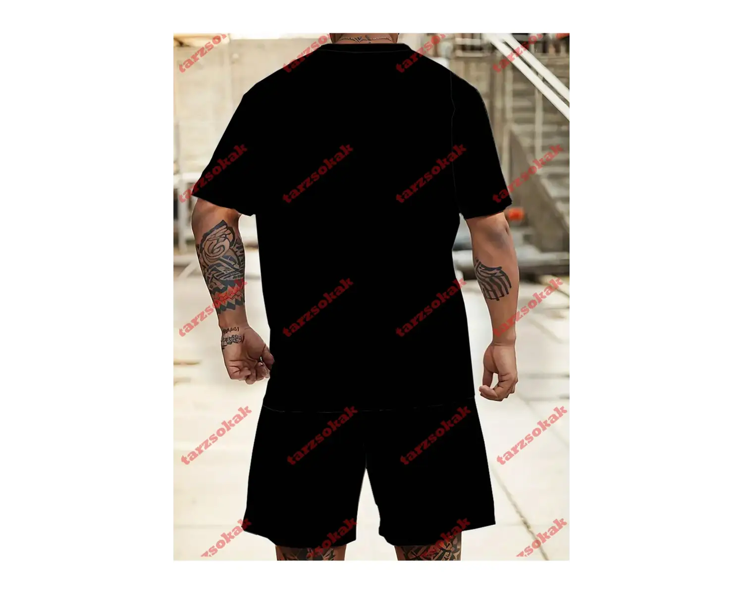 Model 4017 Erkek Yazlık Yuvarlak Yaka Kısa Kollu Günlük Tişört, Yaz