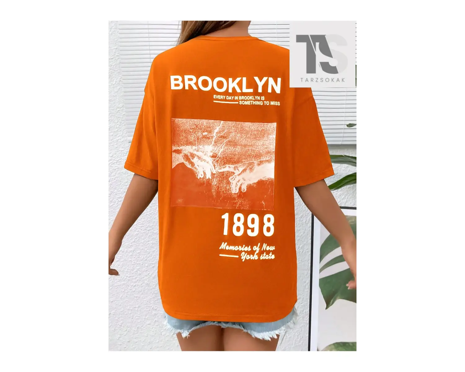 Mona Lisa Desenli Düşük Omuz Tişört