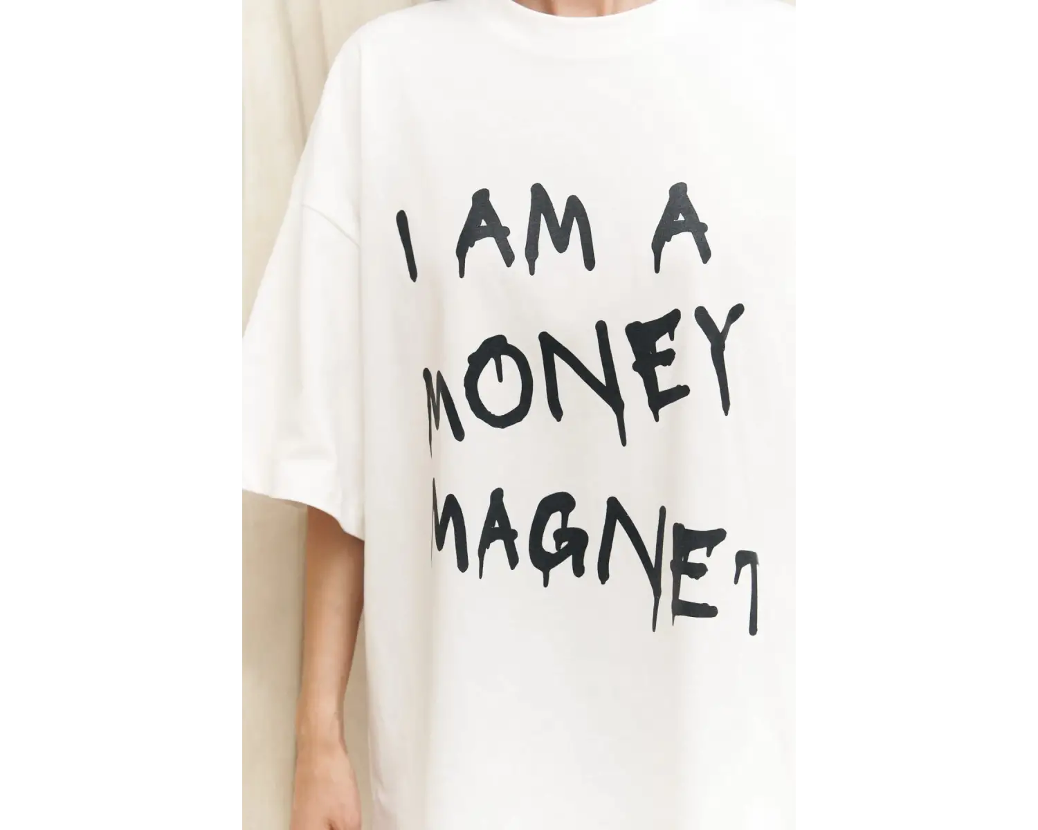 Money Magnet Beyaz Oversize
