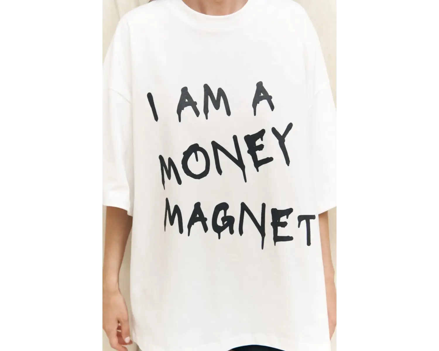 Money Magnet Beyaz Oversize