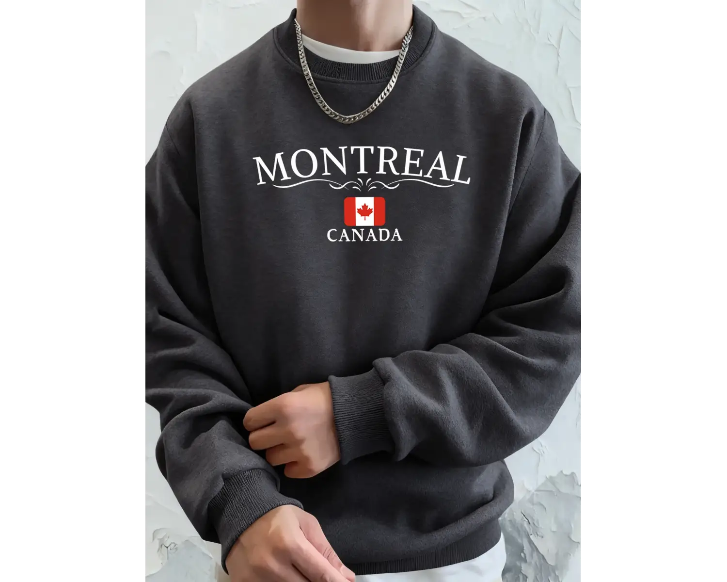 Montreal Kanada Mektup Baskılı Erkek Kapüşonlu Sweatshirt Yumuşak Günlük Sokak Giysisi Sokak