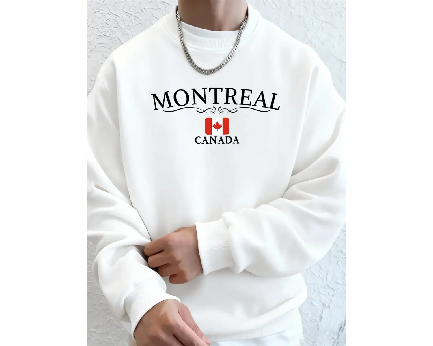 Montreal Kanada Mektup Baskılı Erkek Kapüşonlu Sweatshirt Yumuşak Günlük Sokak Giysisi Sokak