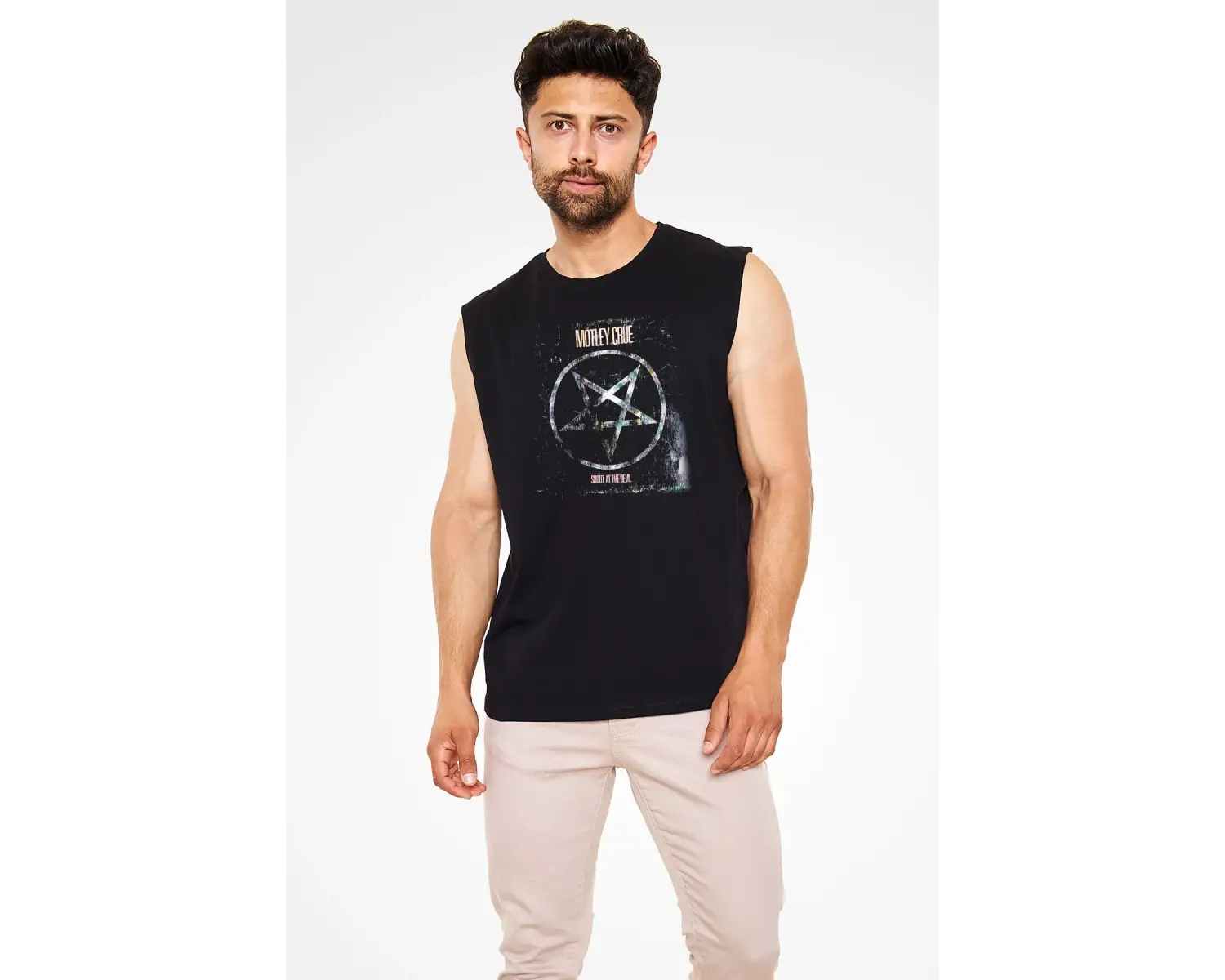 Mötley Crüe Siyah Kolsuz Tişört T-shirt