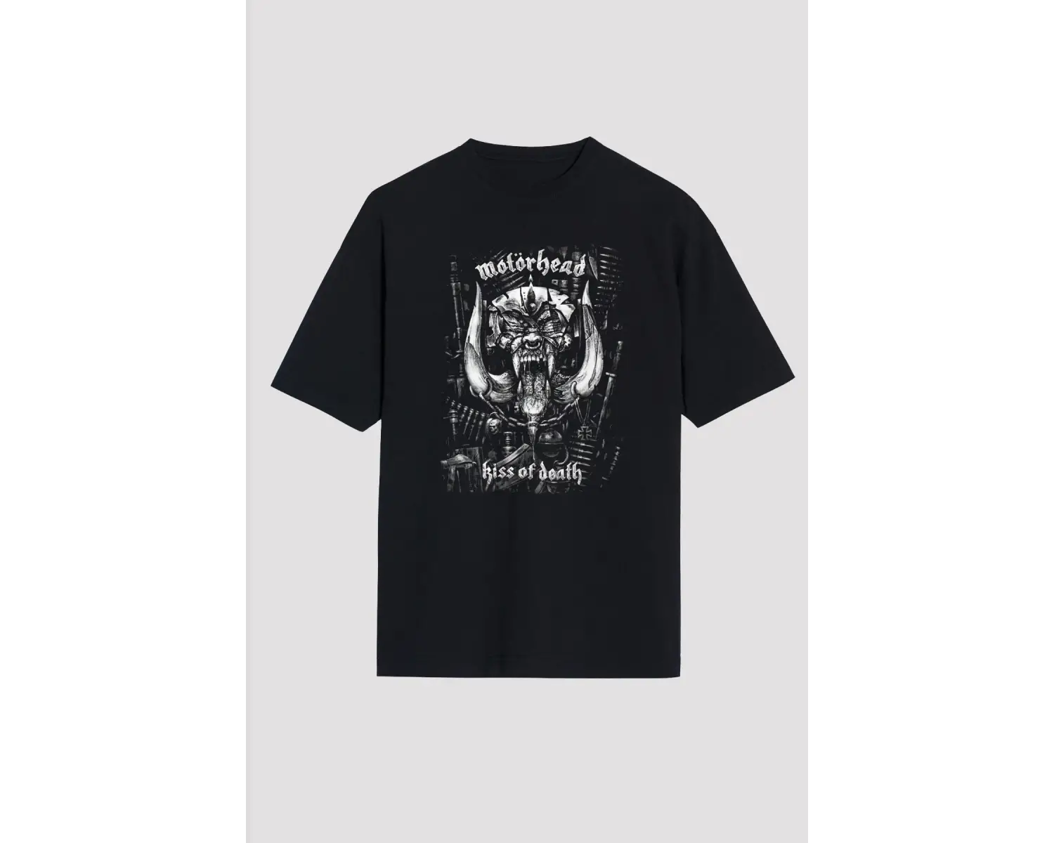 Motörhead Kiss Of Death Siyah Unisex Oversize Tişört T-shirt