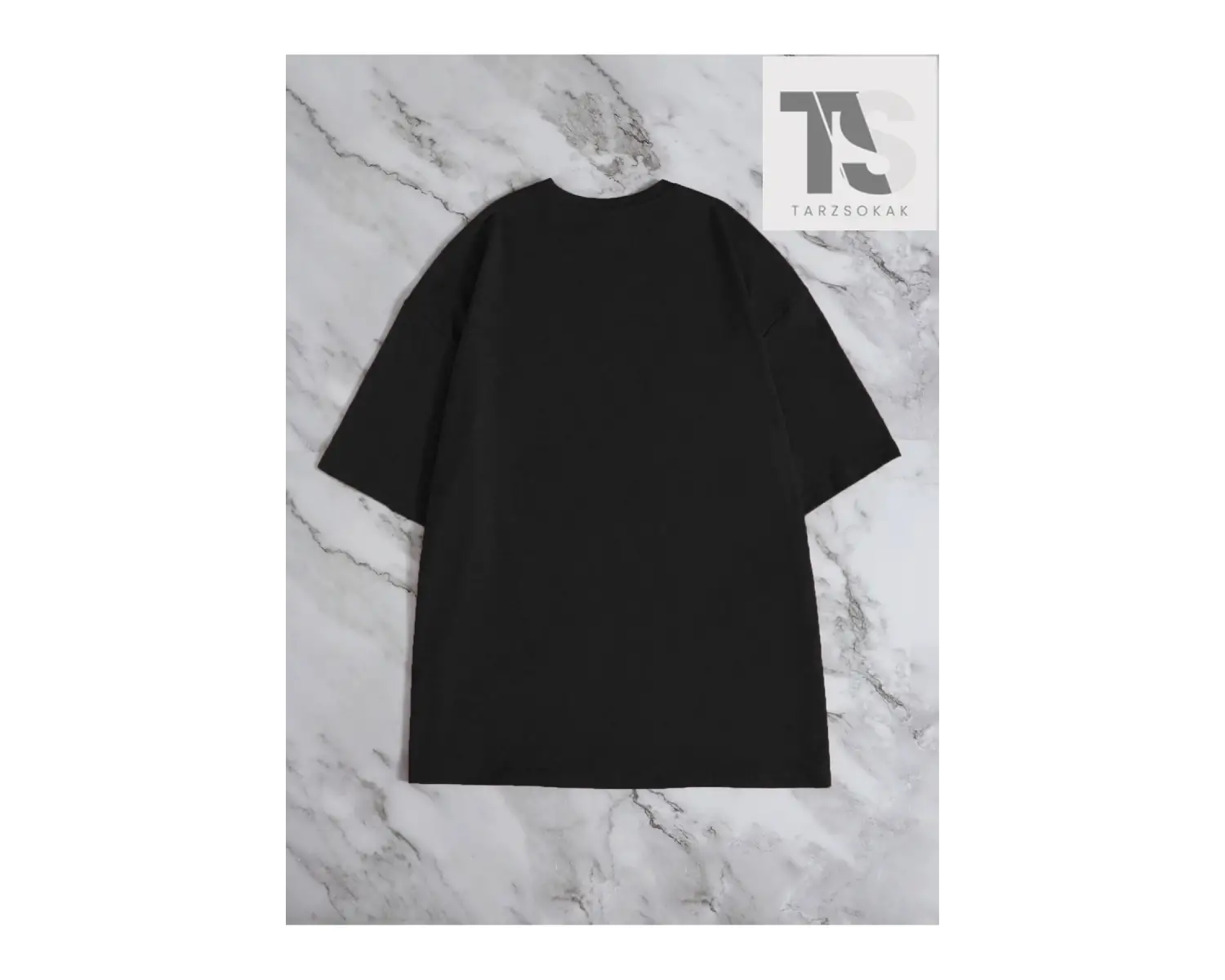 Mulvari Karikatür Grafikli Yırtmaçlı Büyük Beden Üst