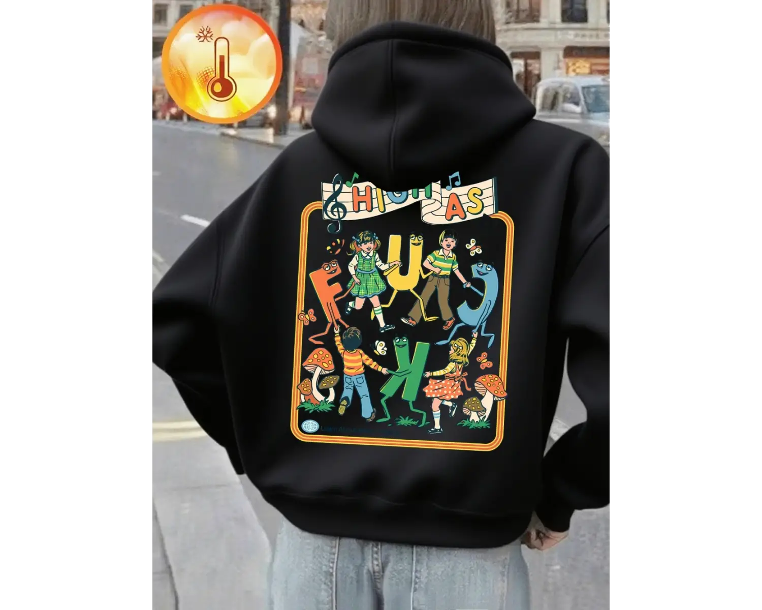 Mutlu Çocuklar Baskılı Kapüşonlu Üstler Kadınlar İçin Kışlık Polar Sıcak Kazaklar Temel Cepli