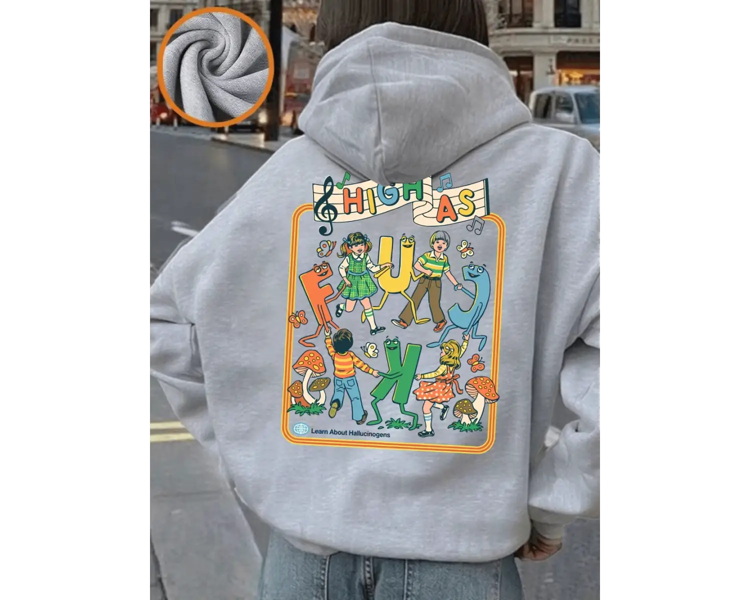 Mutlu Çocuklar Baskılı Kapüşonlu Üstler Kadınlar İçin Kışlık Polar Sıcak Kazaklar Temel Cepli