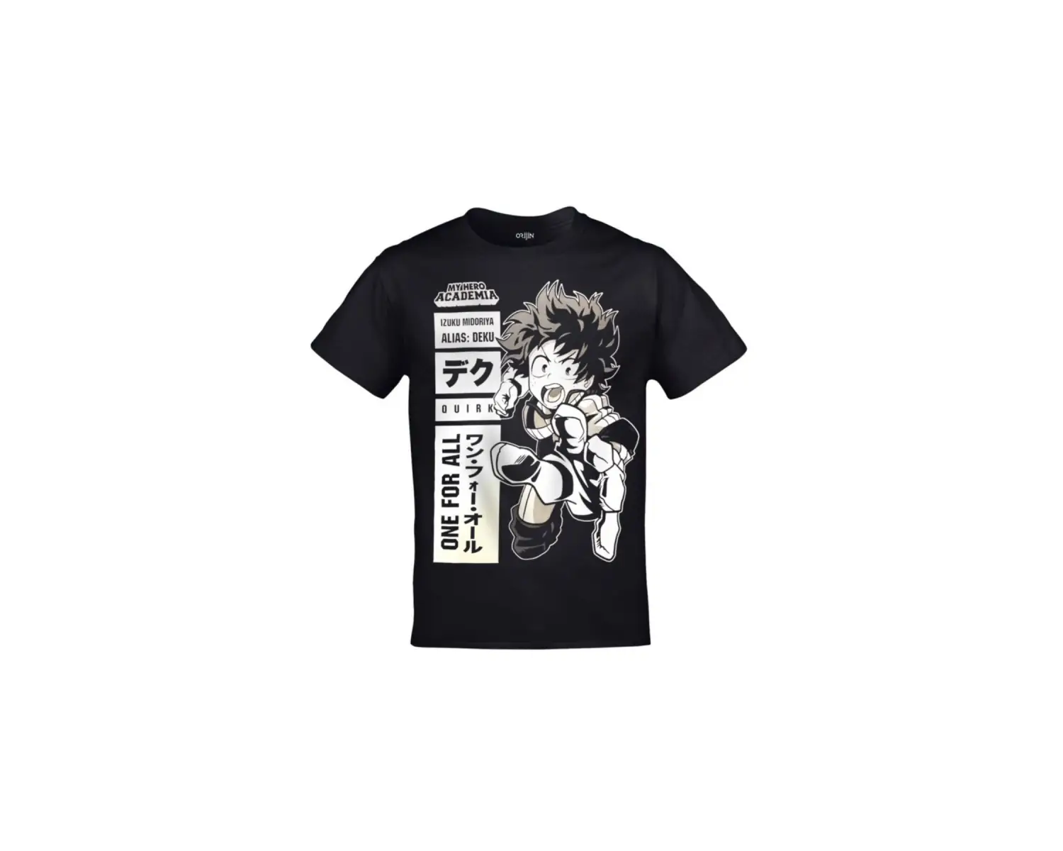 My Hero Academia Izuku Midoriya Deku Anime Baskılı Unisex Siyah