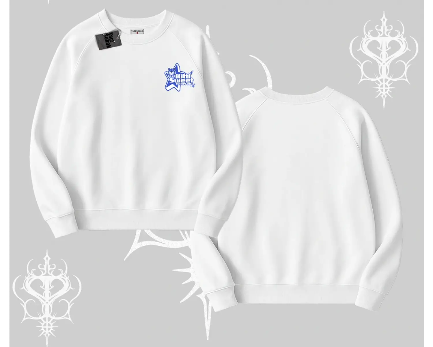 My Mood Right Now Yazılı Sevimli Kedi Kapşonlu Sweatshirt